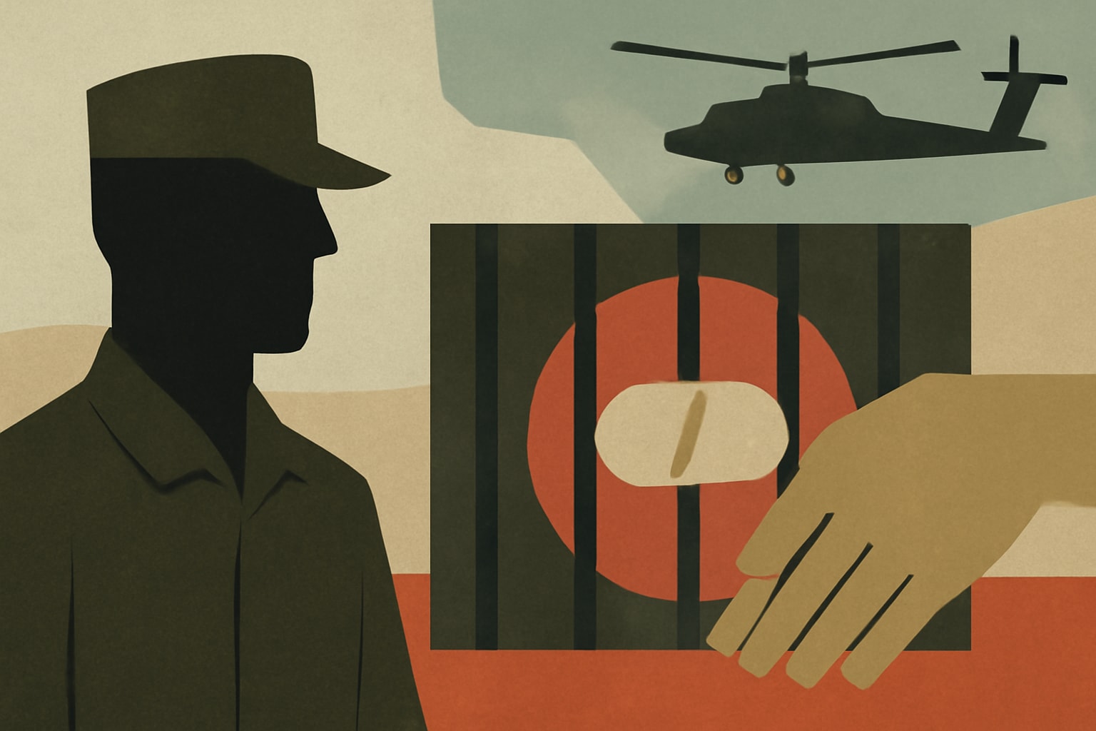 Editorial illustration for: Army Captain Sentenced to 12 Years for Administering Abortion Drug