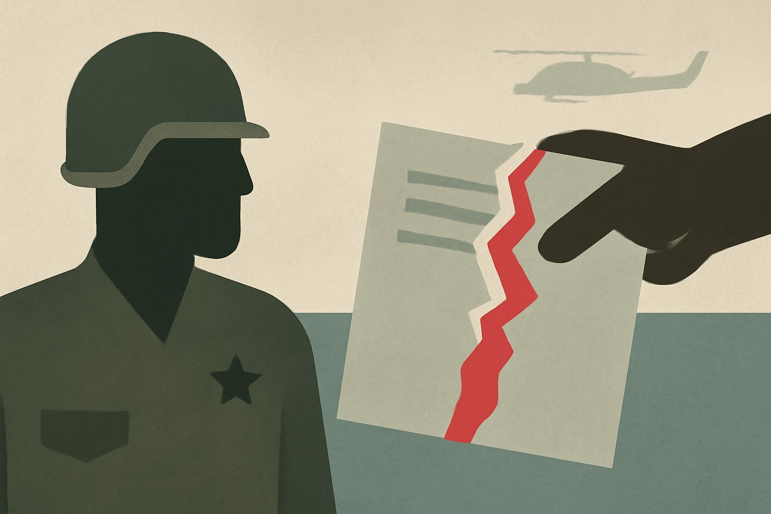 Editorial illustration for: Unions Sue DoD Over Termination of Collective Bargaining Agreements