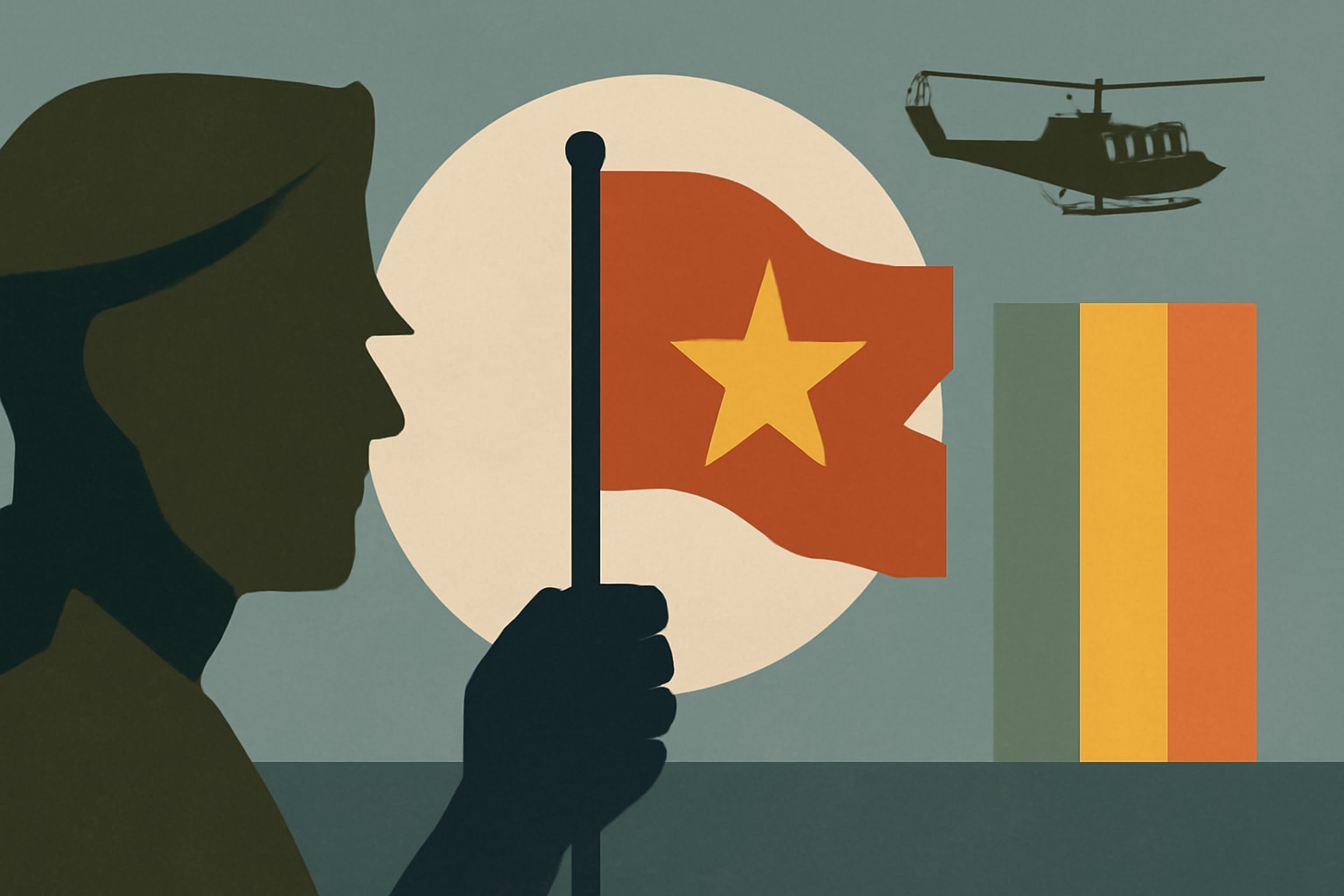 Editorial illustration for: Vietnam Veterans Challenge Proposed Honor and Remember Flag Design