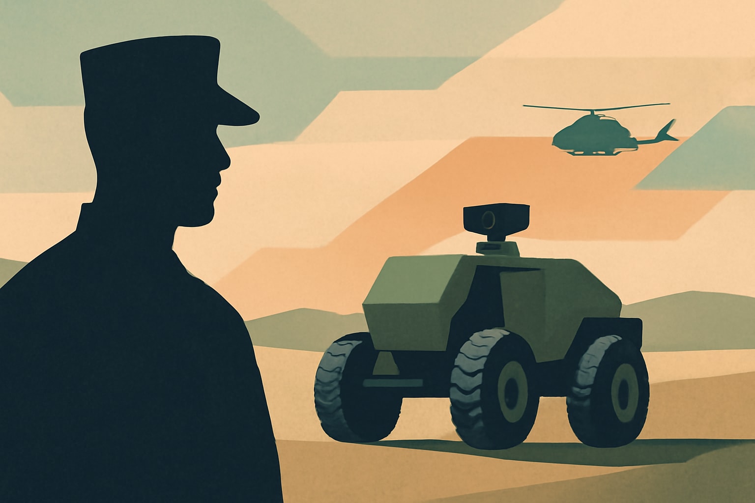 Editorial illustration for: Marine Corps Invests $20 Million in First Autonomous Ground Vehicles