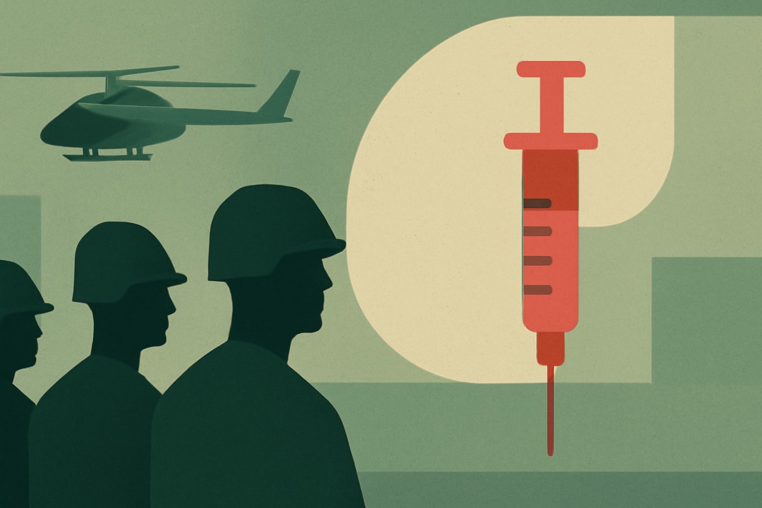Editorial illustration for: Lawmakers Push for Mandatory Flu Vaccine for All Service Members