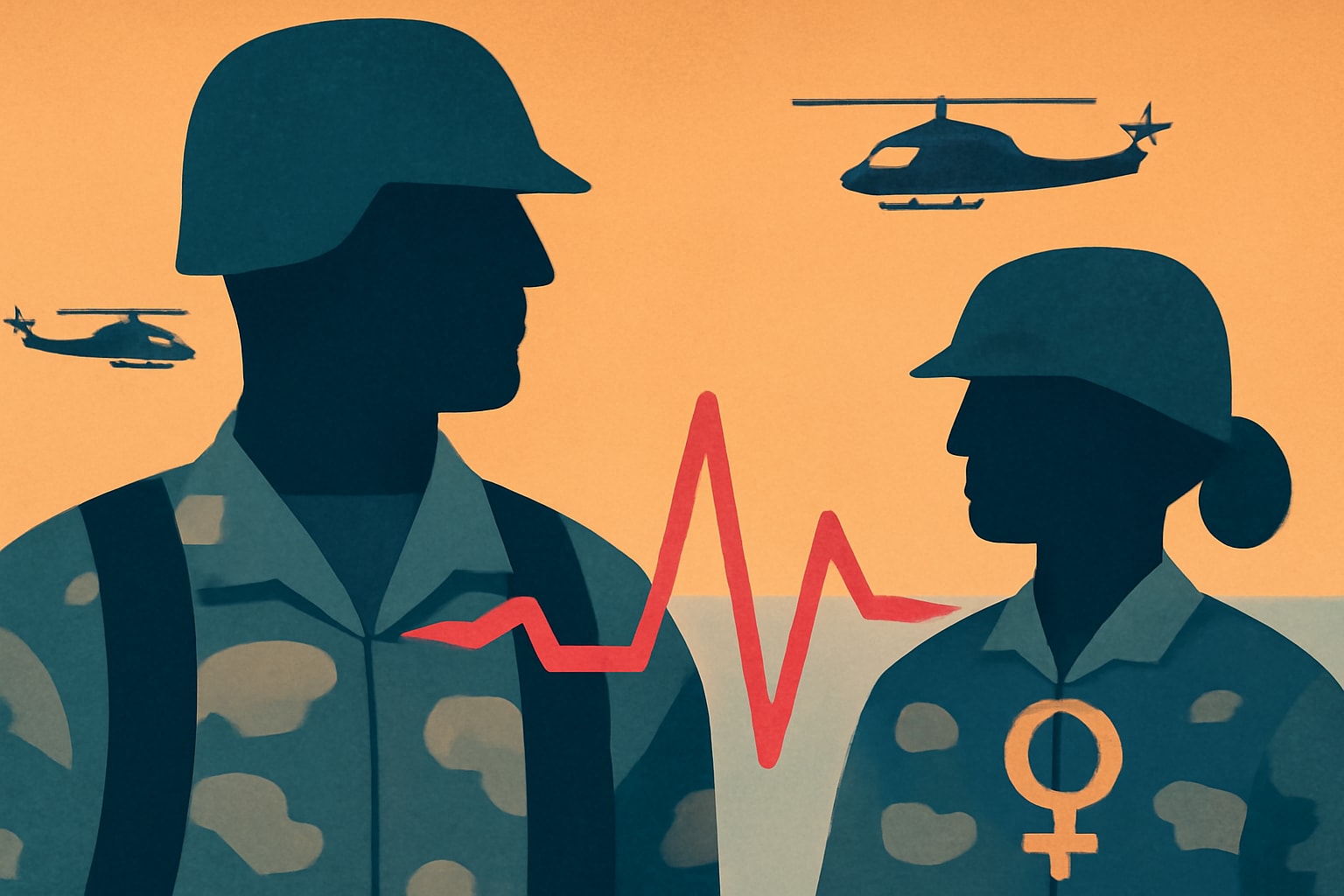 Editorial illustration for: Ranger School Alters Men's Physiology More Than Women's, Study Finds
