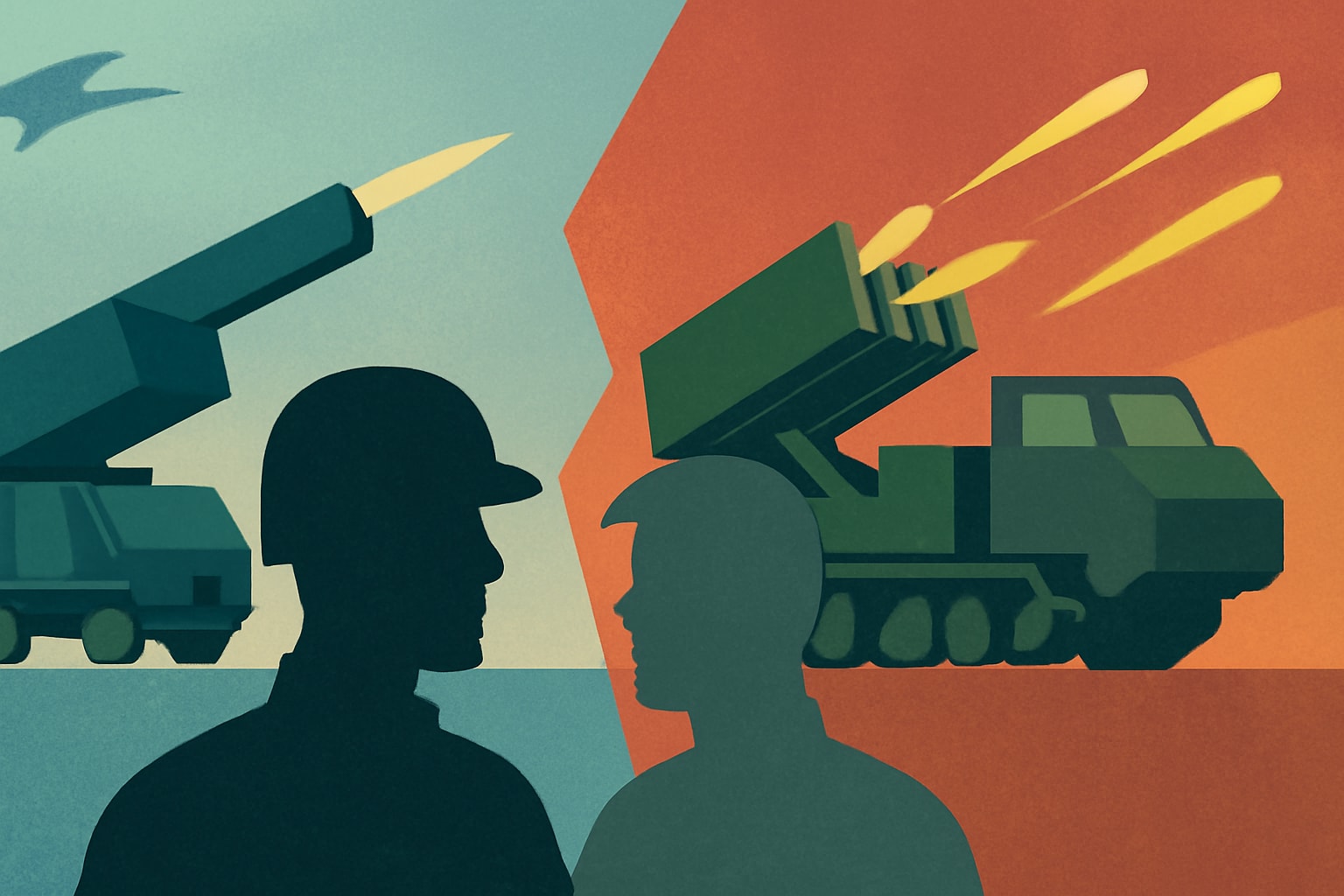 Editorial illustration for: South Korea's Chunmoo Rocket Launcher Outshines HIMARS in Key Areas
