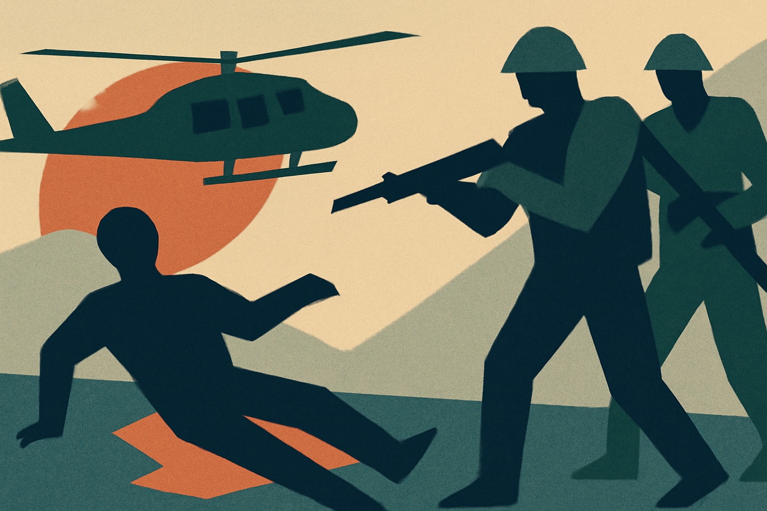 Editorial illustration for: Tennessee National Guard Soldiers Shoot and Kill Civilian During Armed Pursuit