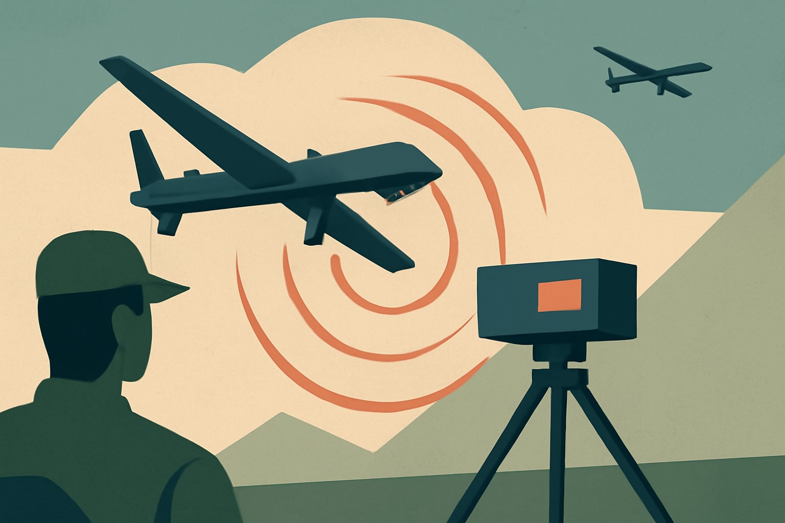 Editorial illustration for: Air Force Seeks More Defense Firms for Counter-Drone Technology Exercises
