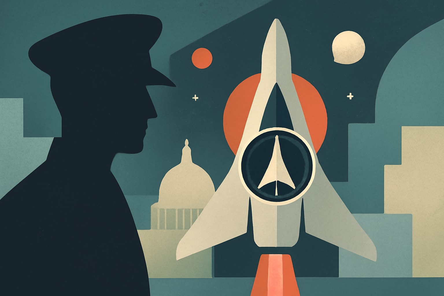 Editorial illustration for: Senate Examines Legal Needs of the Space Force