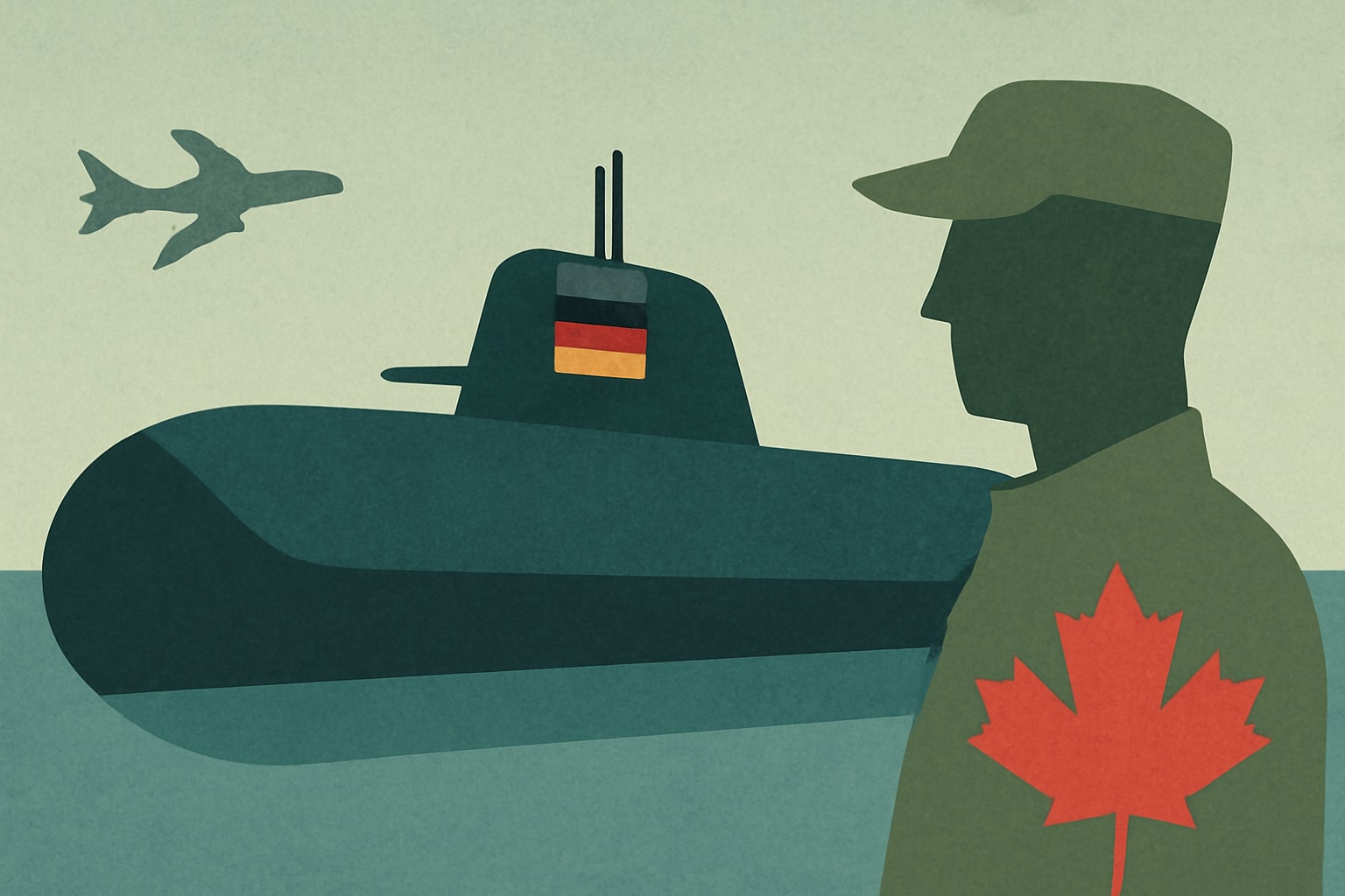 Editorial illustration for: Canada Selects Germany’s TKMS for Historic Submarine Acquisition