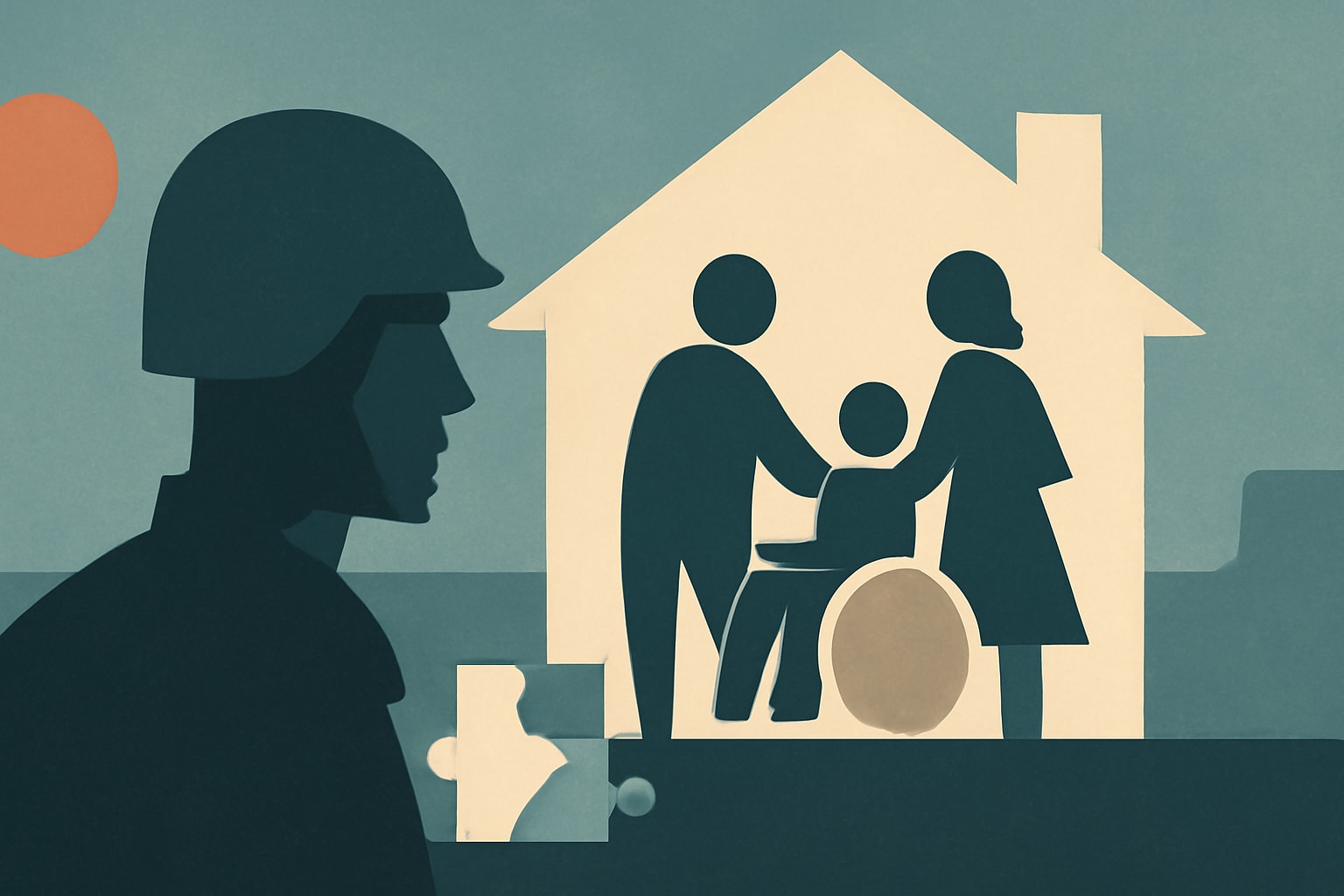 Editorial illustration for: Exceptional Family Member Program: Essential Yet Complex for Military Families
