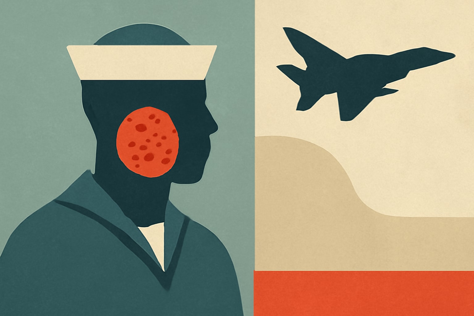 Editorial illustration for: Navy to Separate Sailors with Unmanageable Razor Bumps
