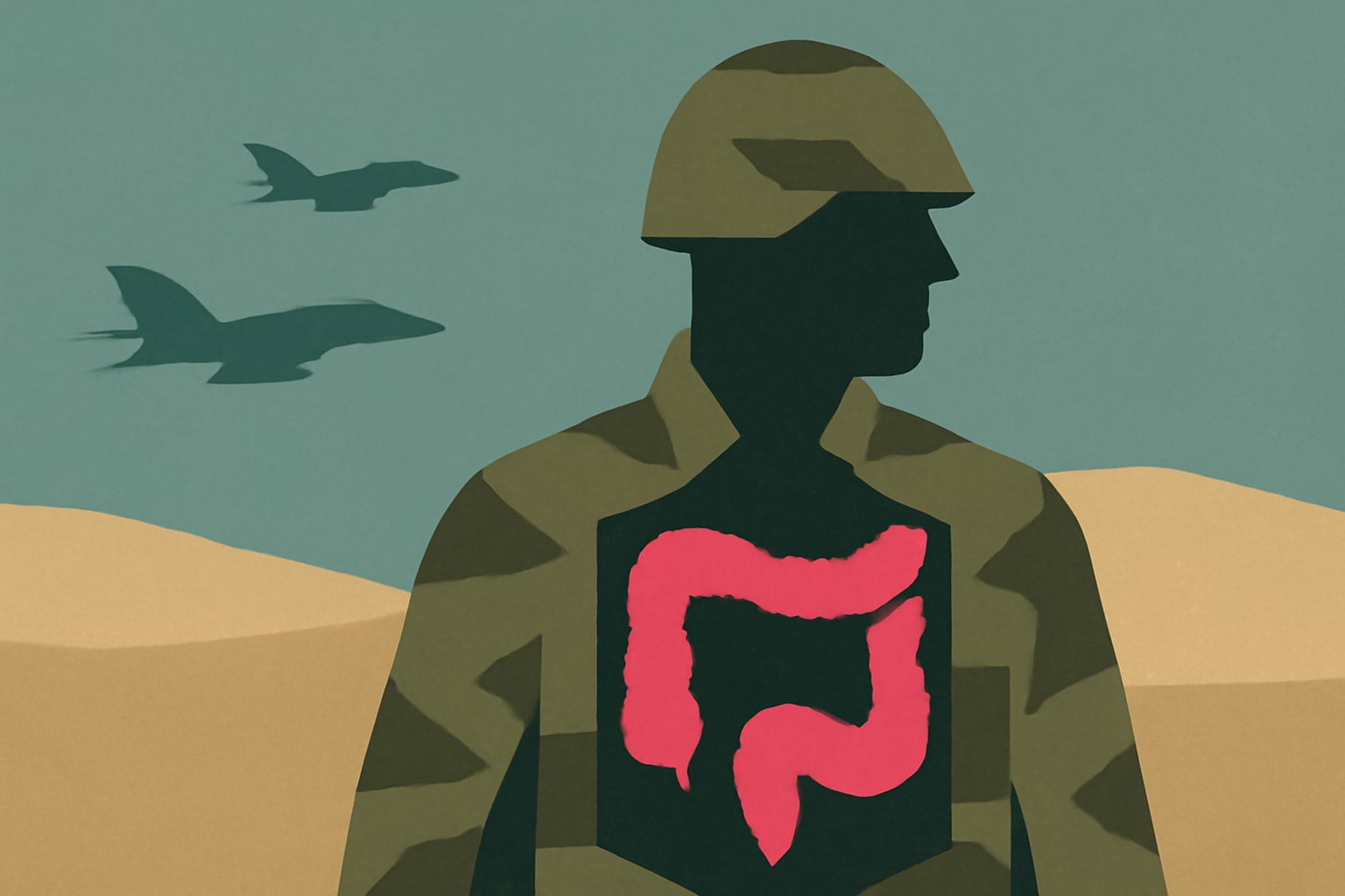 Editorial illustration for: Gulf War Veteran Battling Colon Cancer Urges ‘Get Screened Early’