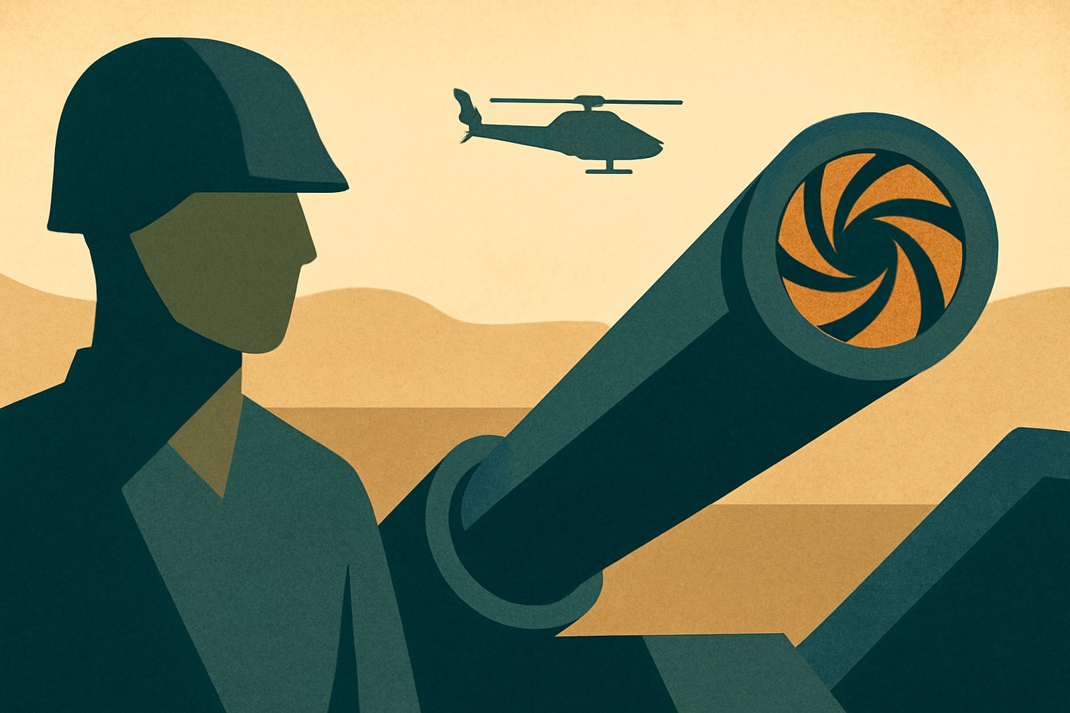 Editorial illustration for: Army Develops New Technique for Rifling Cannon Bores