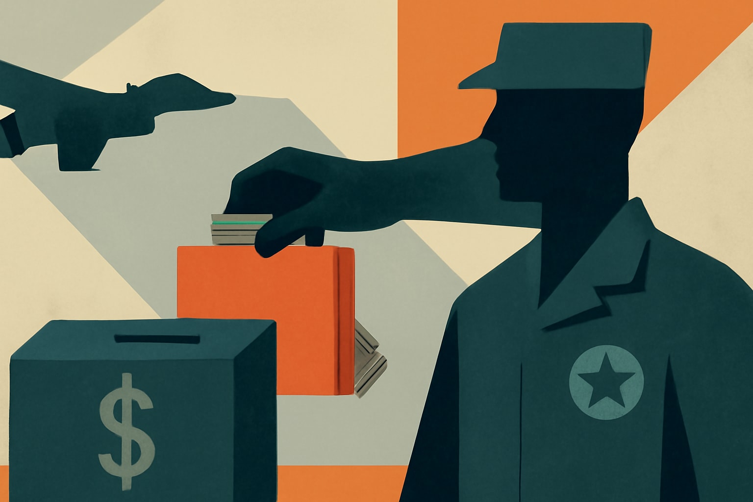 Editorial illustration for: DAV Chapter Faces Donation Seizure Amid Financial Governance Issues