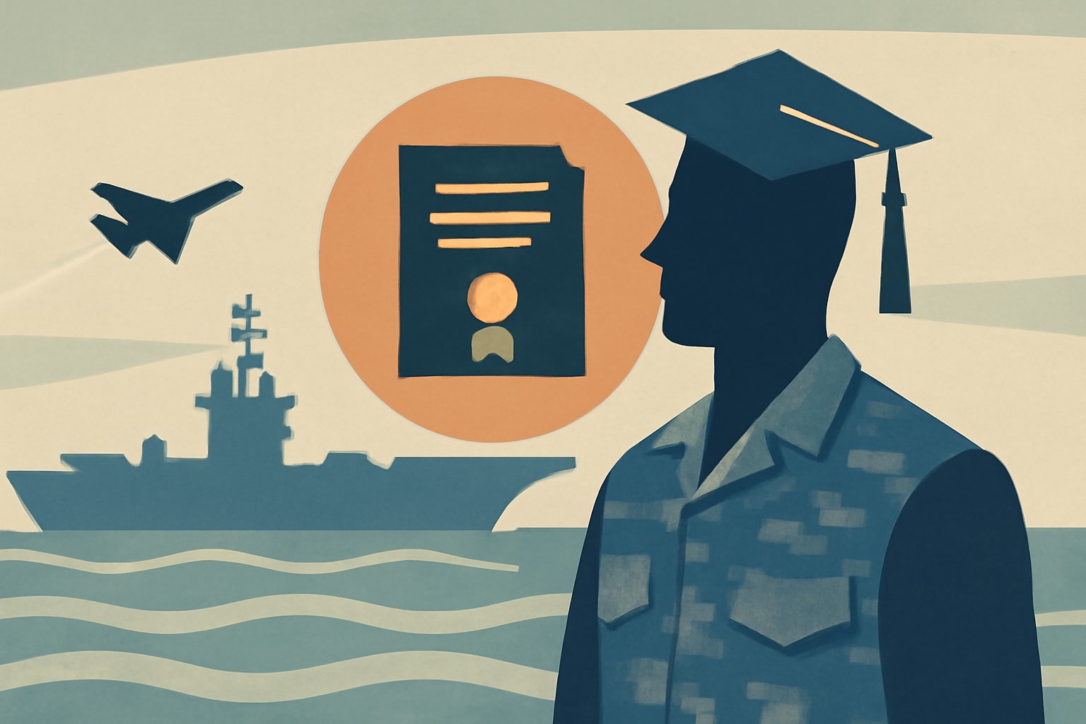 Editorial illustration for: Navy Tuition Assistance Program Offers 100% Coverage for College Courses