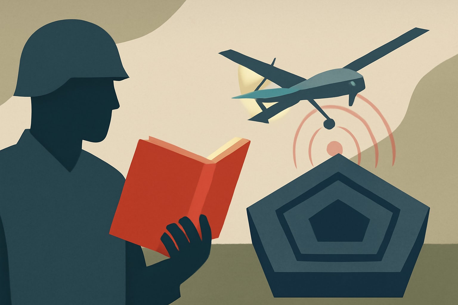 Editorial illustration for: Pentagon Unveils Comprehensive Handbook on Countering Drone Threats