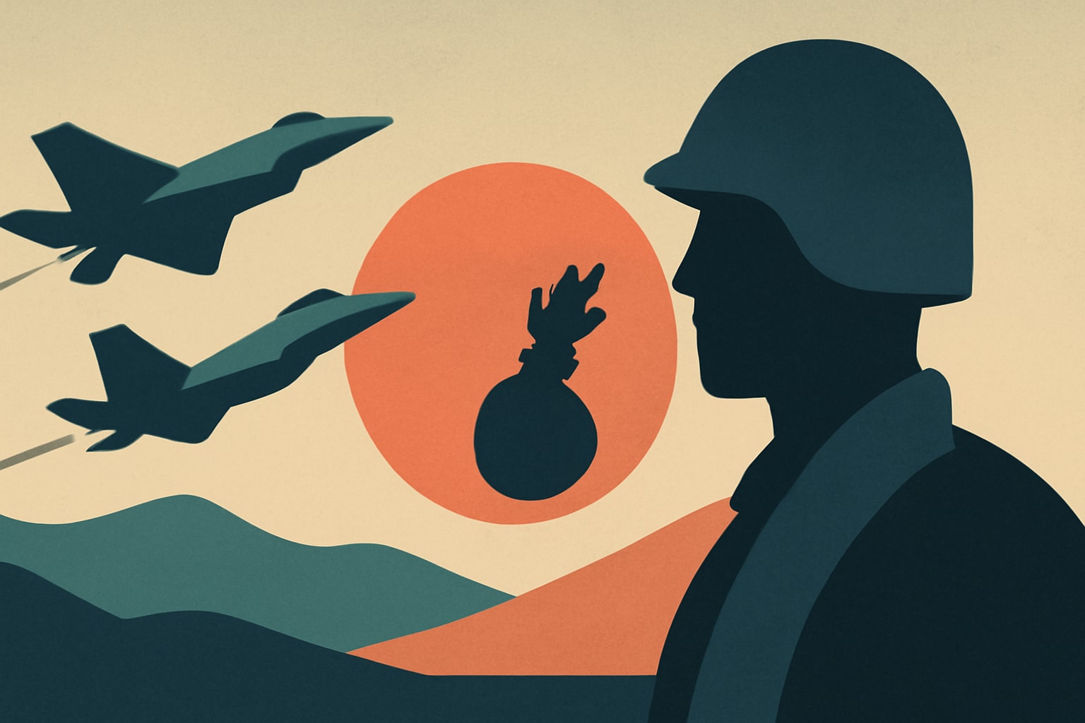 Editorial illustration for: F-22s Depart Middle East Amid Ongoing Iran Tensions
