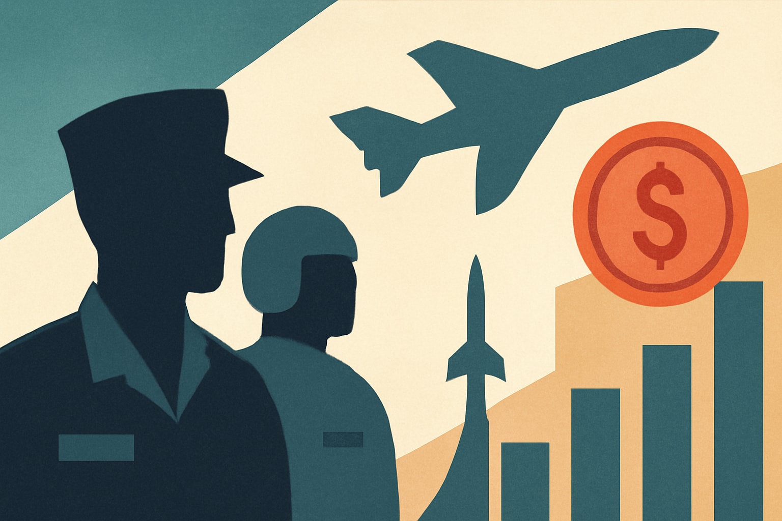 Editorial illustration for: Air Force and Space Force Seek $900 Million Shift for Personnel Costs