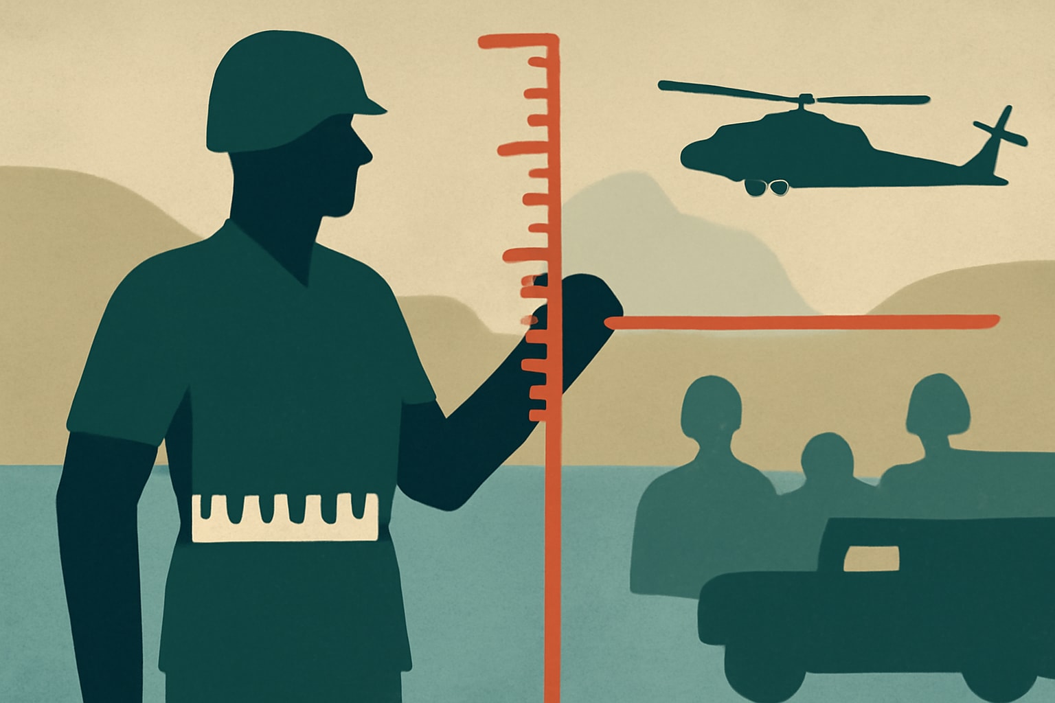 Editorial illustration for: Army Implements New Waist-to-Height Standards for Soldiers