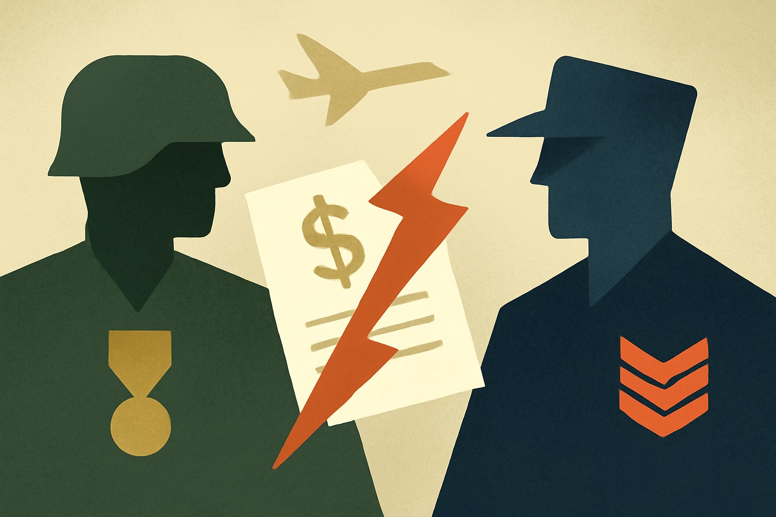 Editorial illustration for: Veterans Groups Clash Over VA Benefits Bill