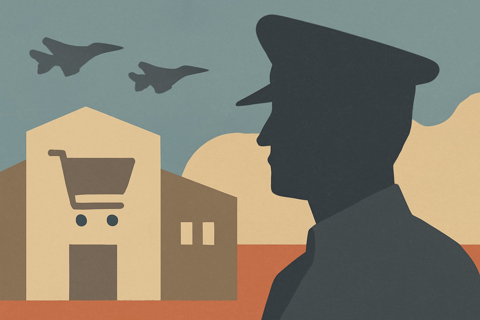 Editorial illustration for: Retired Army Officer Bill Fitzhugh Appointed to Lead Military Commissary System