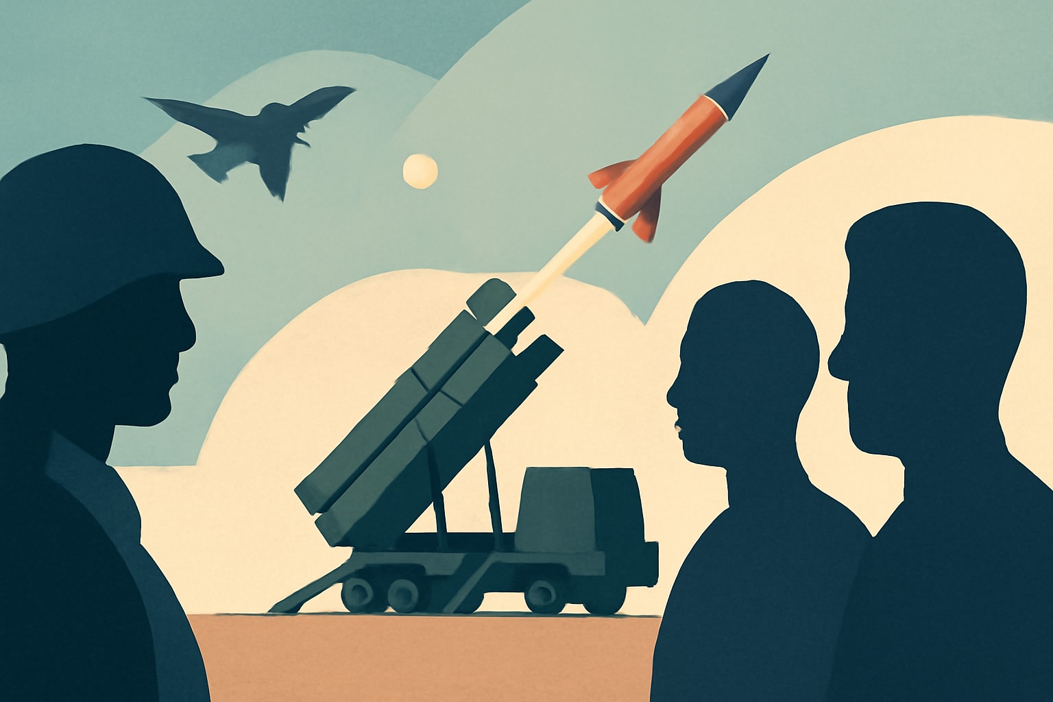 Editorial illustration for: Ukraine Collaborates with Allies to Develop Freya Missile Defense System