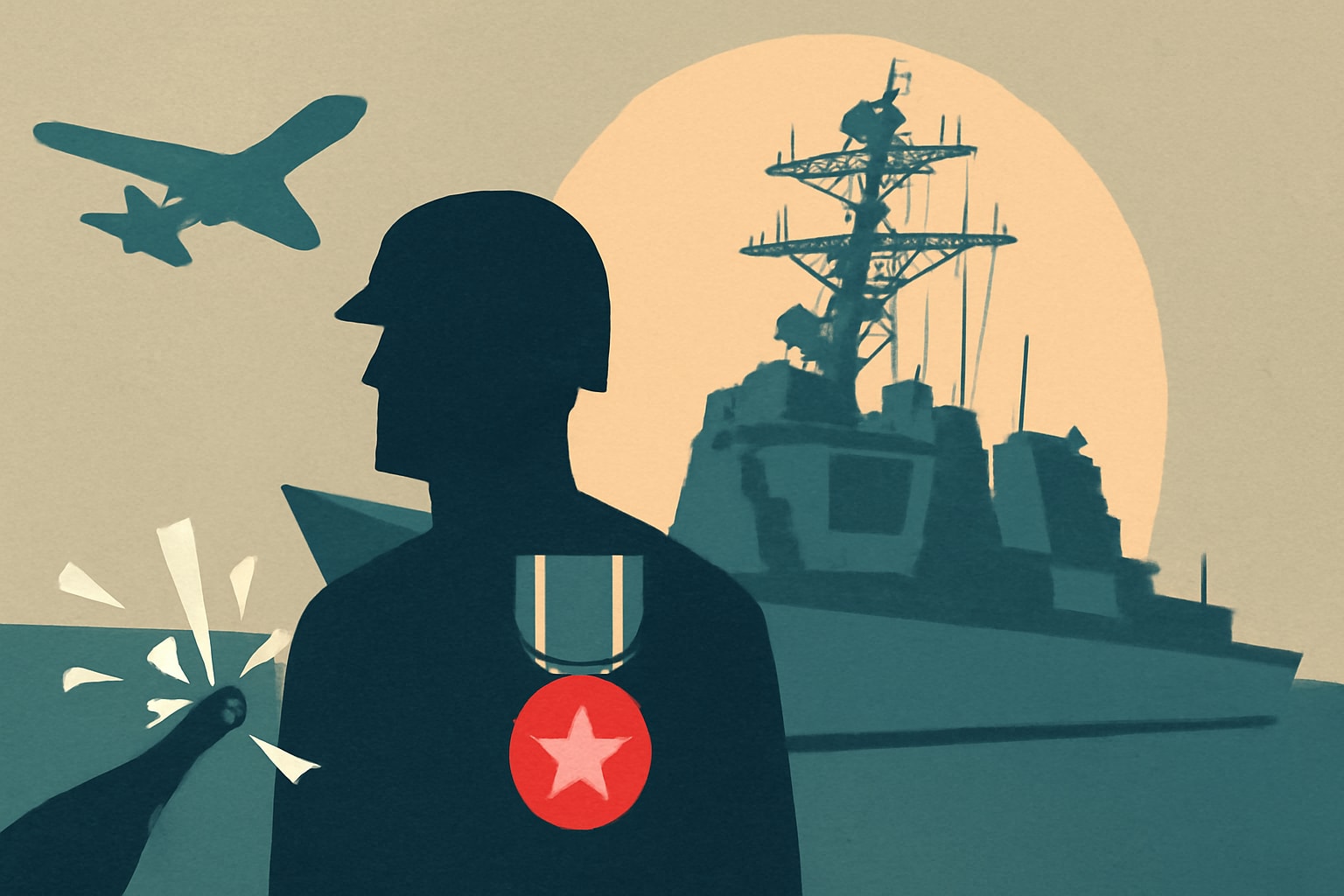 Editorial illustration for: Navy Christens Flight III Arleigh Burke-class Destroyer After Korean War Hero