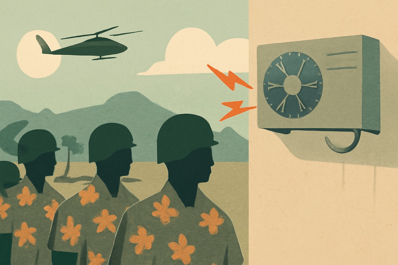 Editorial illustration for: 4,000 Troops in Hawaii Lose Air Conditioning Due to Mechanical Issues