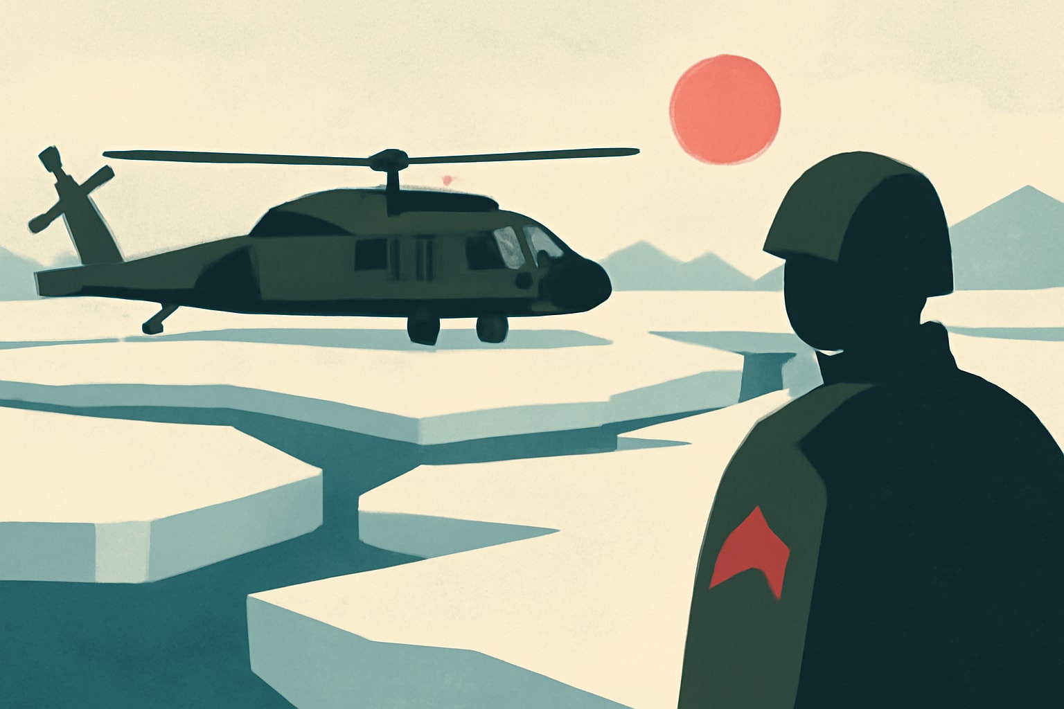 Editorial illustration for: US Army Develops Doctrine for Helicopter Landings on Arctic Ice
