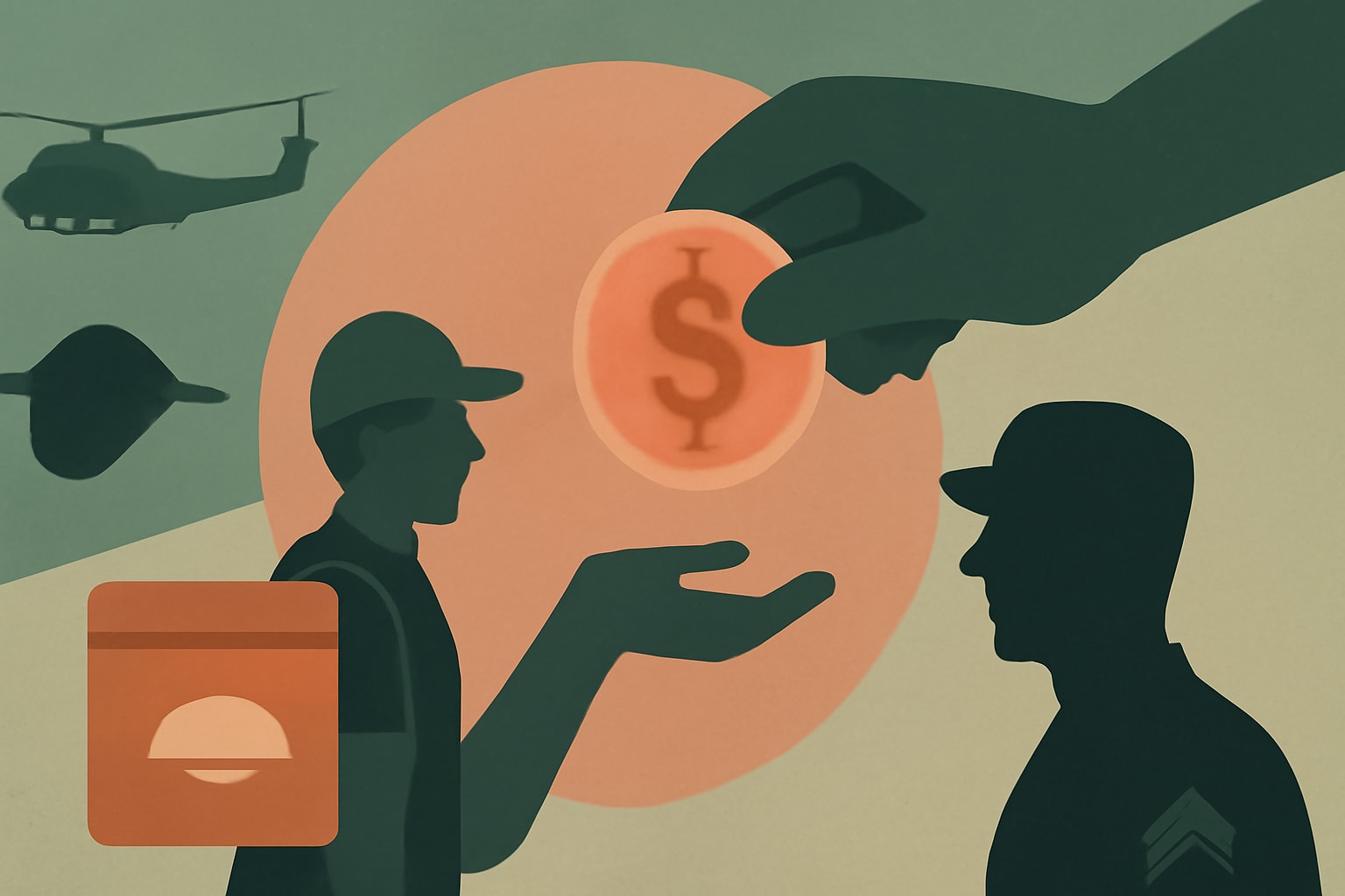 Editorial illustration for: Community Donations Enable Vietnam Veteran to Retire from DoorDash Job