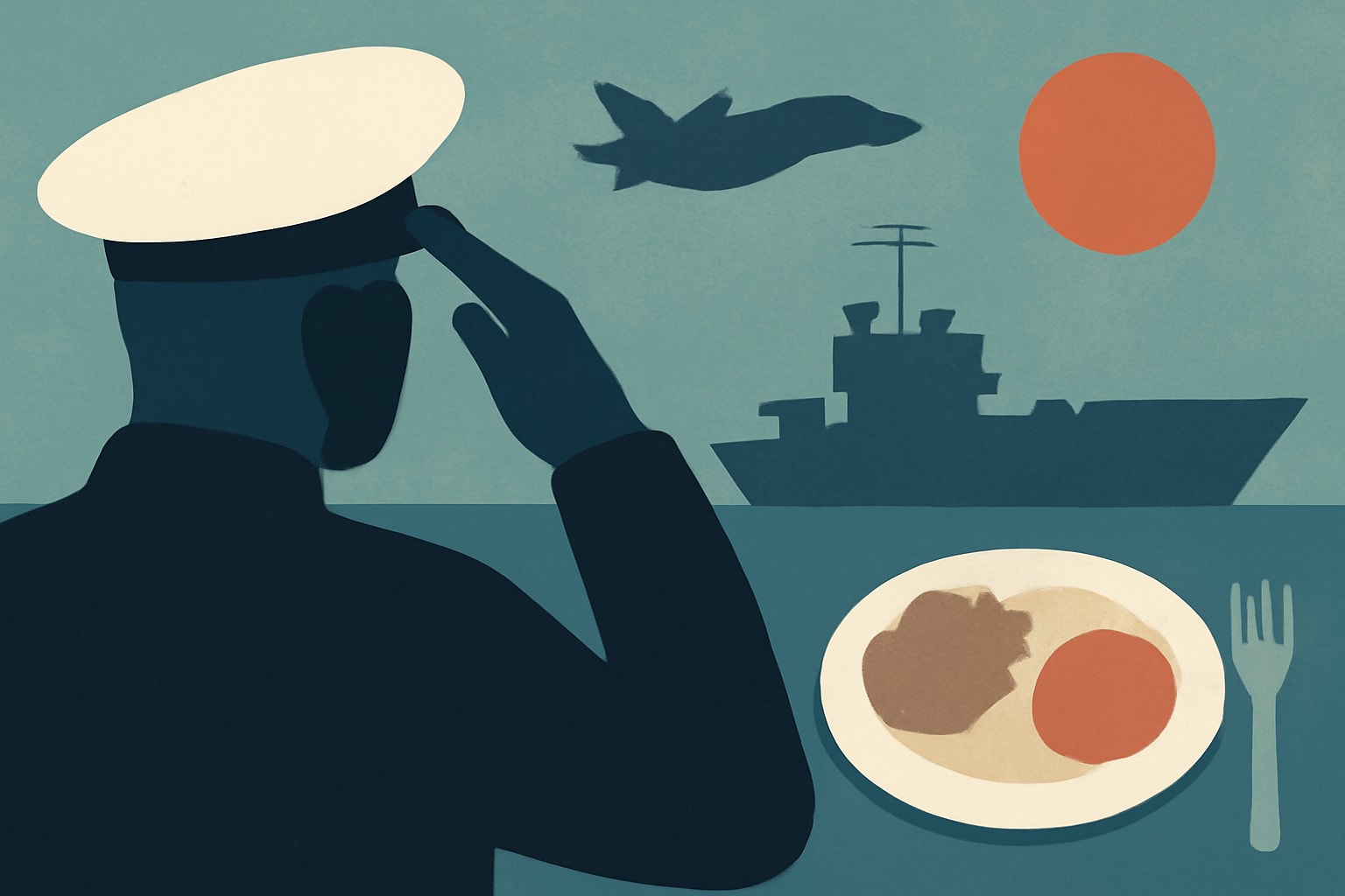 Editorial illustration for: CNO Denies Reports of Poor Food Service Aboard Navy Vessels