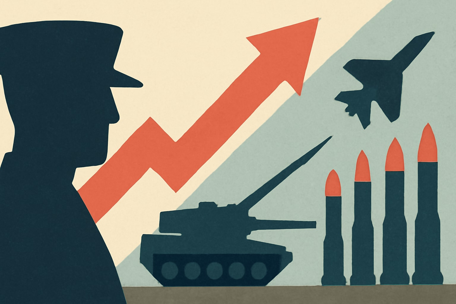 Editorial illustration for: Defense Executives Face Growing Pressure to Ramp Up Weapons Production