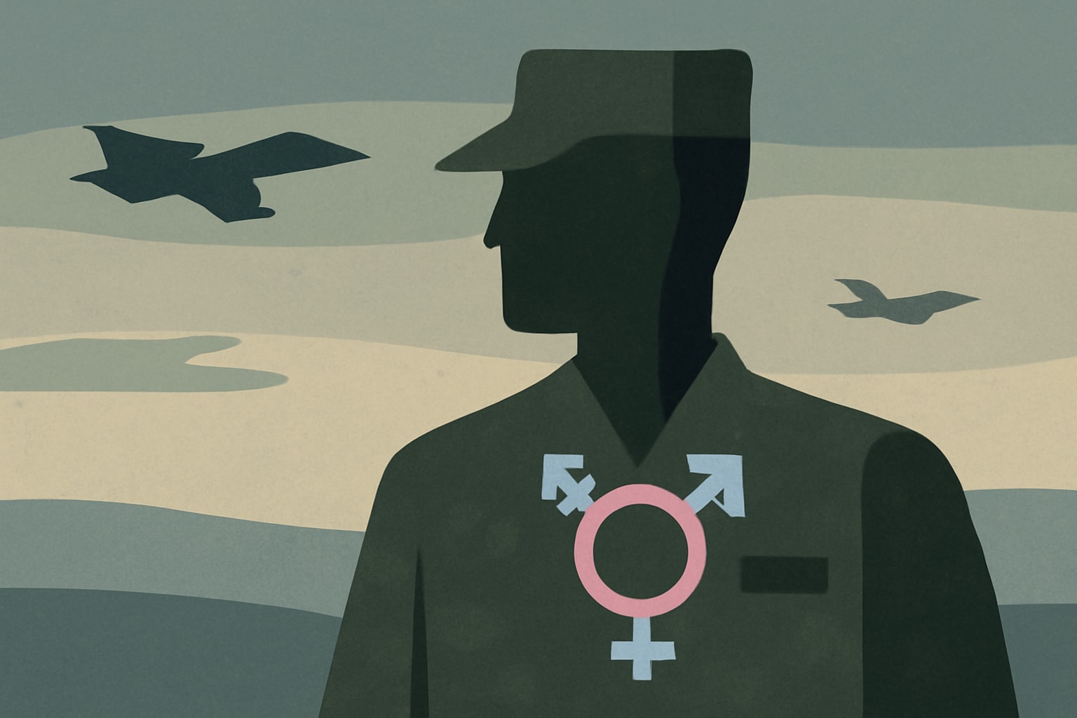 Editorial illustration for: Transgender Service Members Reinstated as Ban Ends