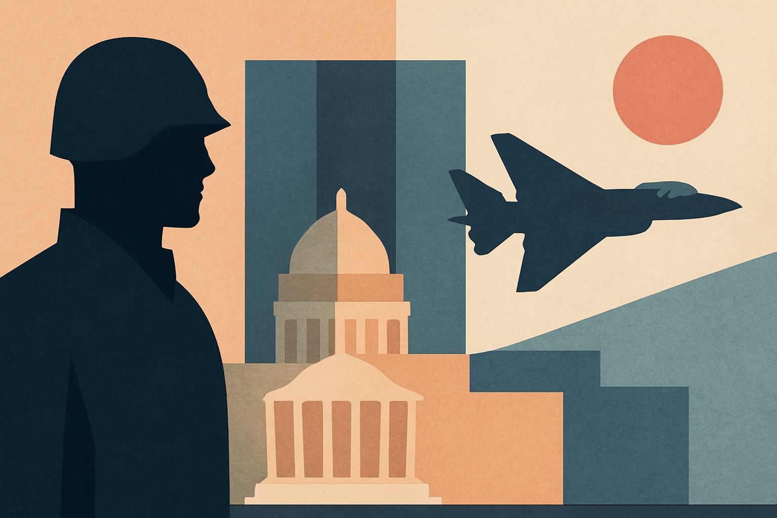 Editorial illustration for: Senate Blocks NDAA Amid Controversy Over Israel FUTURES Act