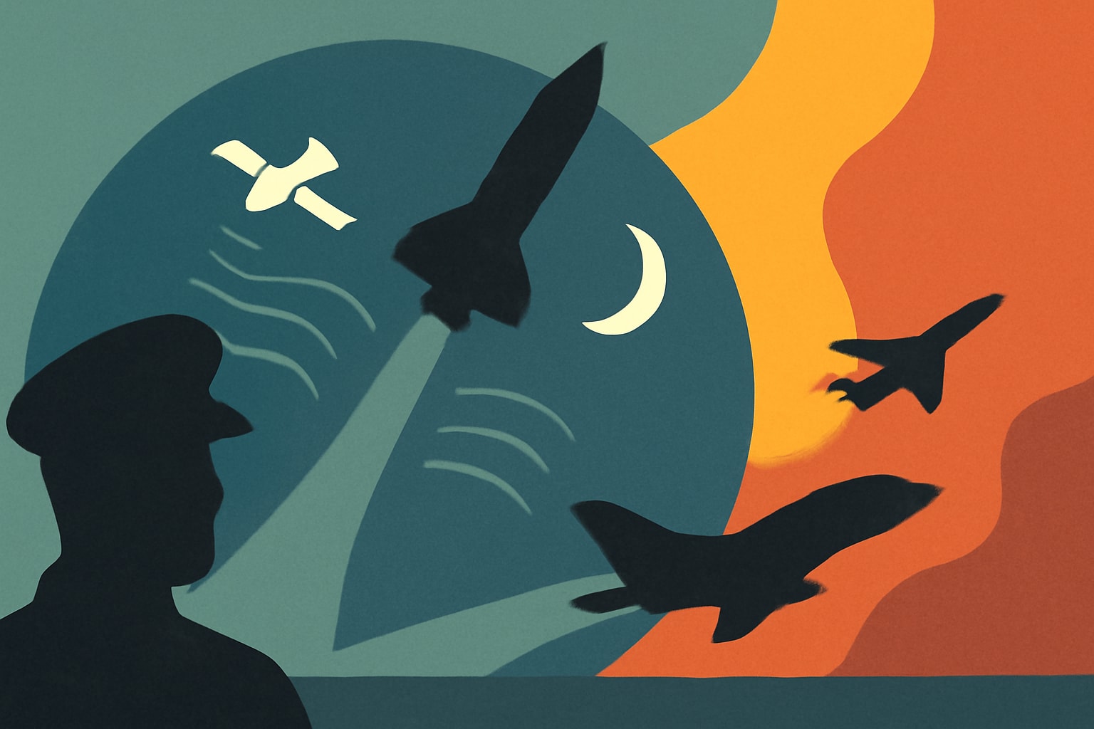 Editorial illustration for: Space Force's Role in Iran Conflict Highlights Importance of Spectrum Dominance