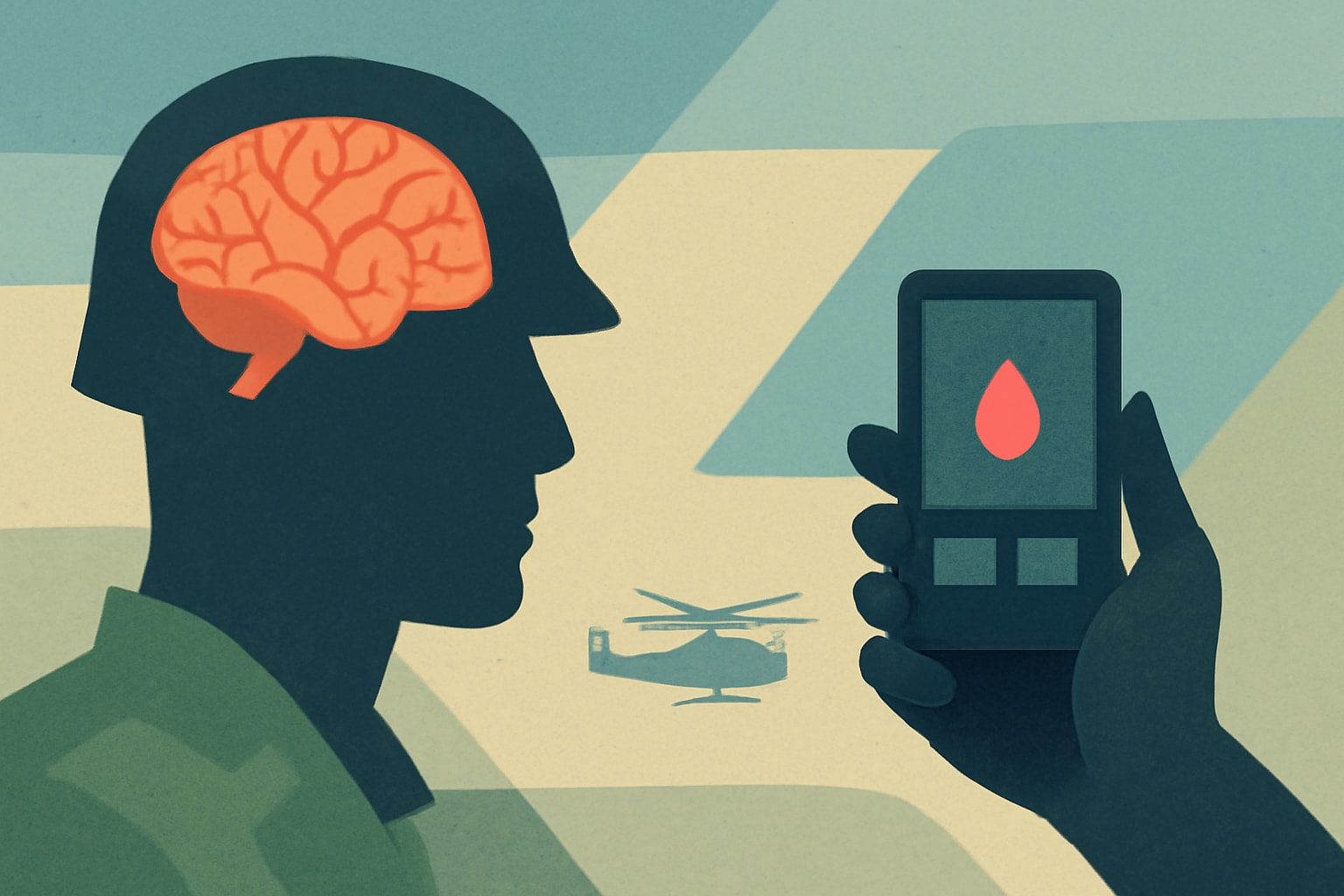 Editorial illustration for: Military Services Implement Handheld Blood Testing for Traumatic Brain Injuries