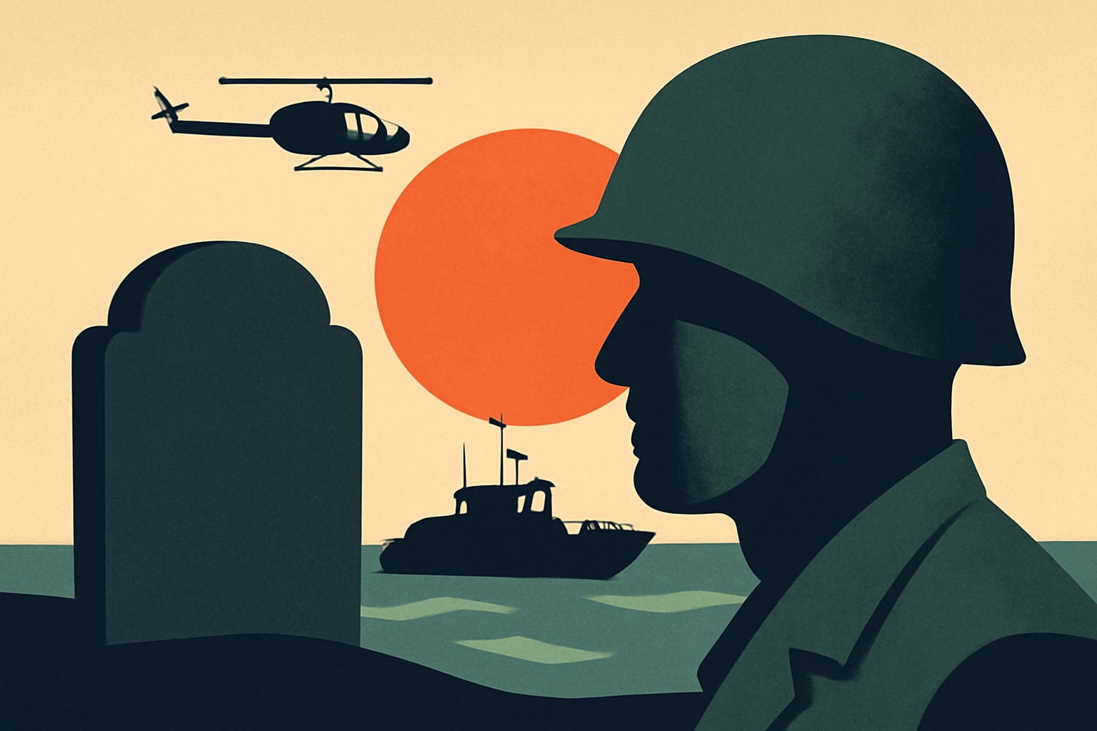 Editorial illustration for: Dick Hermann, Sole Survivor of Vietnam River Attack, Dies at 78