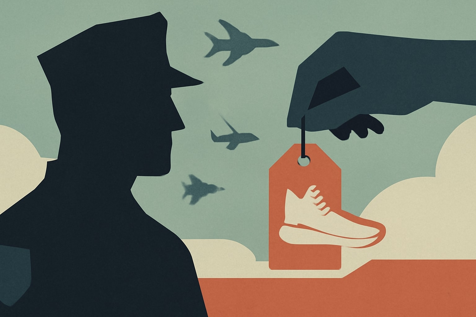 Editorial illustration for: VA Issues Warning to Veterans About Fake Shoe Offer Scam