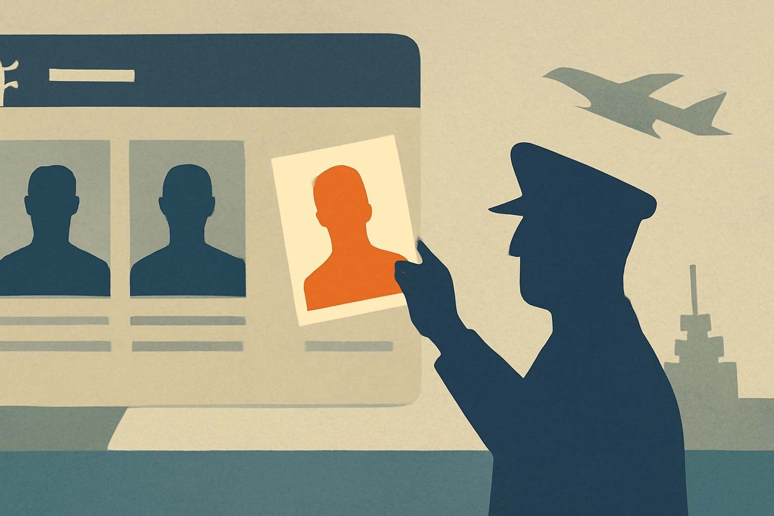 Editorial illustration for: Navy Orders Removal of Leadership Portraits and Biographies from Websites