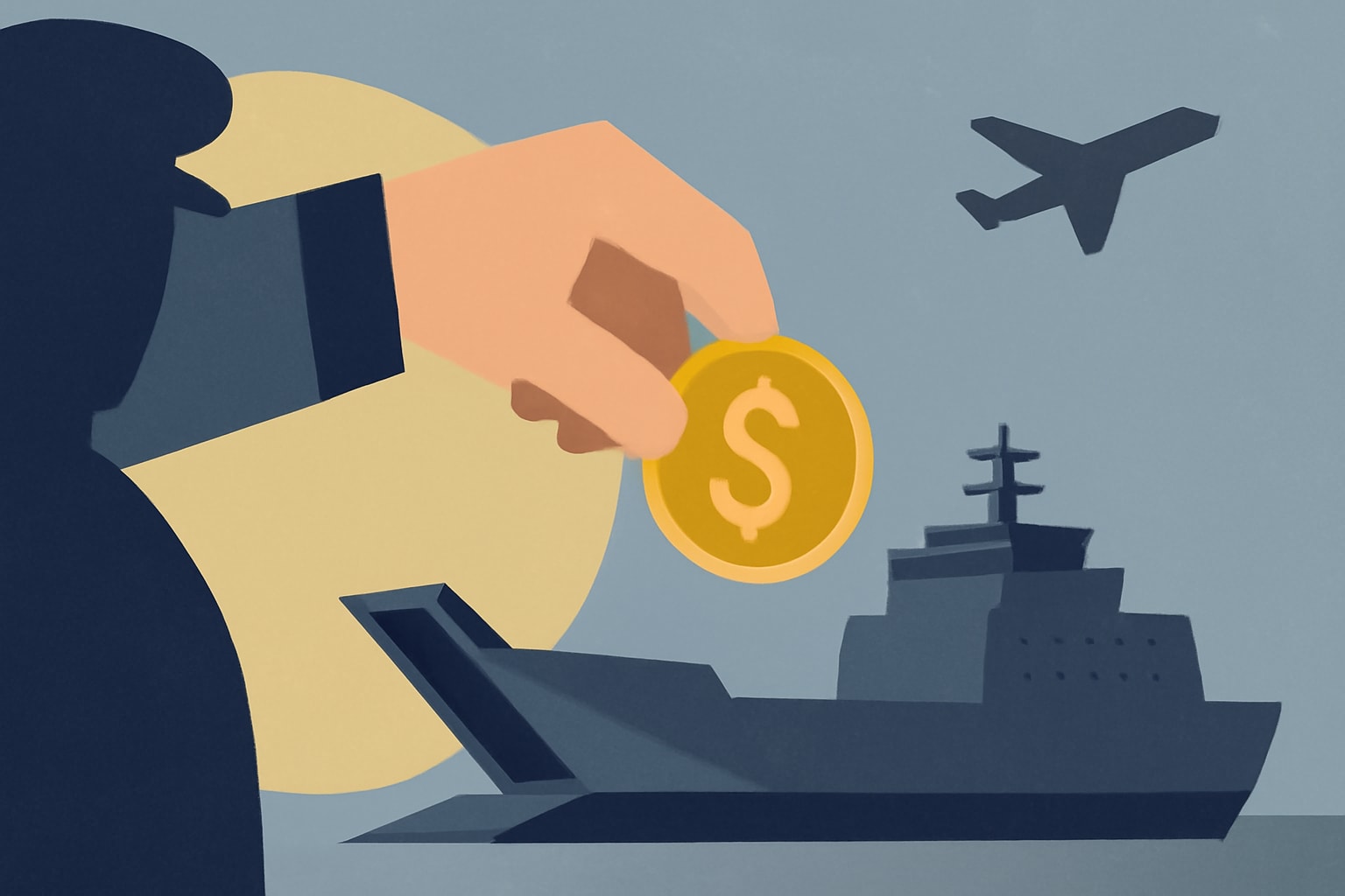 Editorial illustration for: Navy Awards TOTE $2.2 Billion to Manage Medium Landing Ships Project