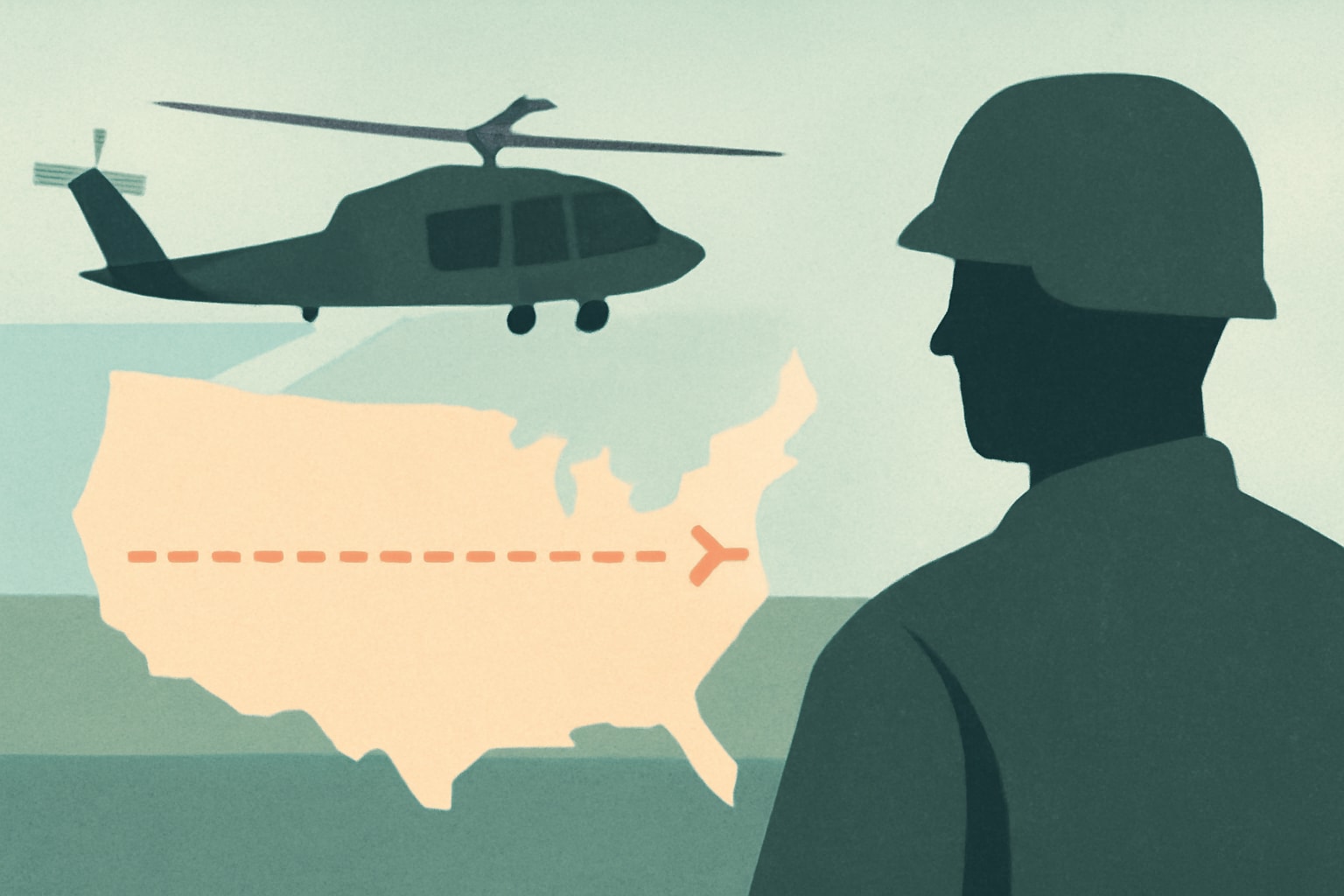 Editorial illustration for: Army Aviation Students to Fly Solo Cross-Country for the First Time in Decades