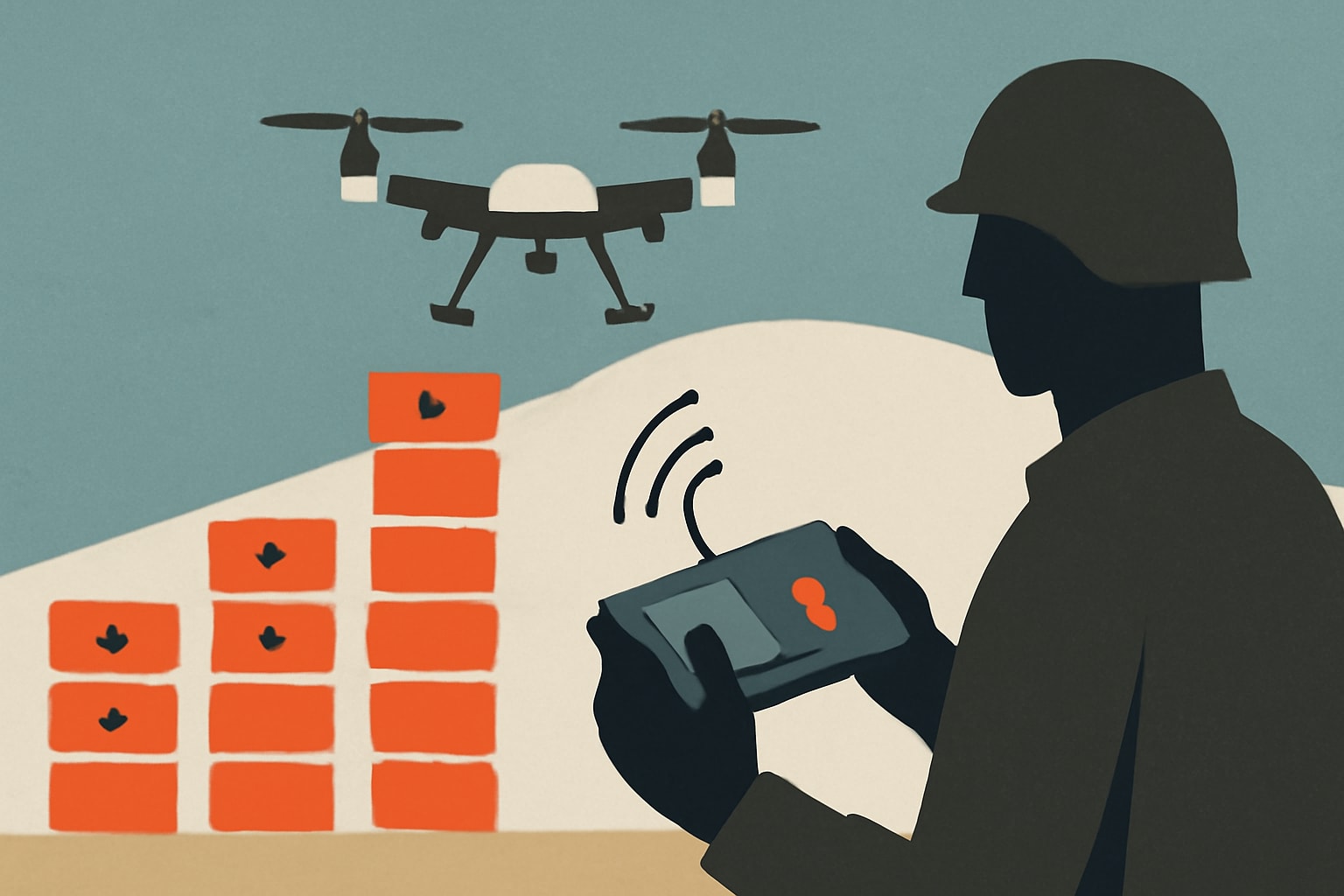 Editorial illustration for: Doodle Labs Expands Drone Production in Response to Increased Demand