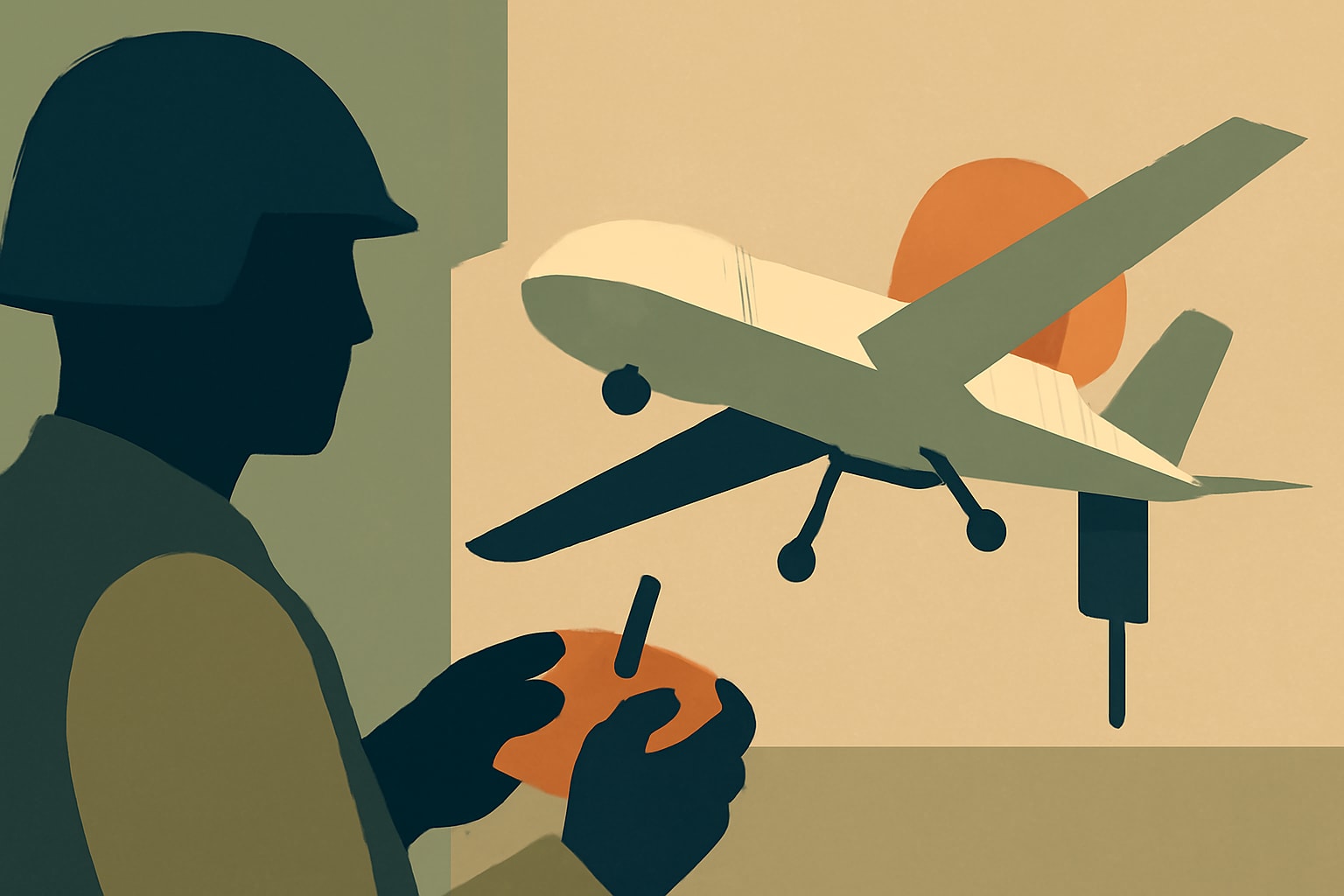 Editorial illustration for: Marine Corps Tests JUMP 20-X Drone Amid Operator Shortage