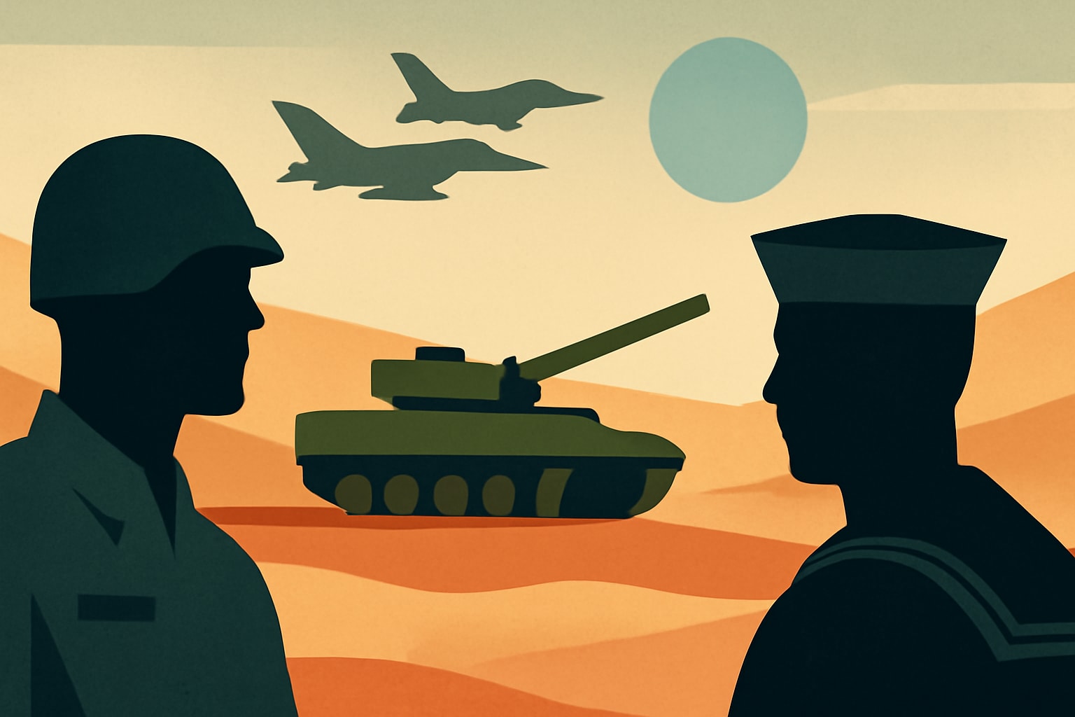 Editorial illustration for: How the Army and Navy Won the First Battle of Desert Storm