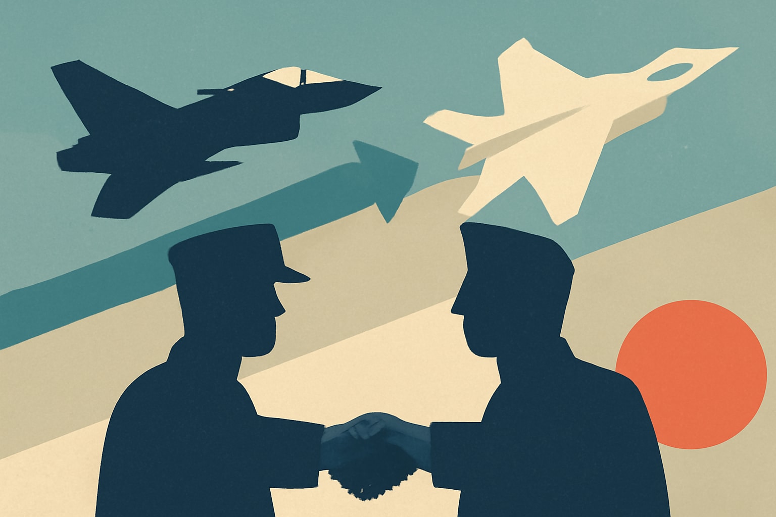 Editorial illustration for: Canada Joins British Fighter Jet Program, Expanding GCAP Initiative