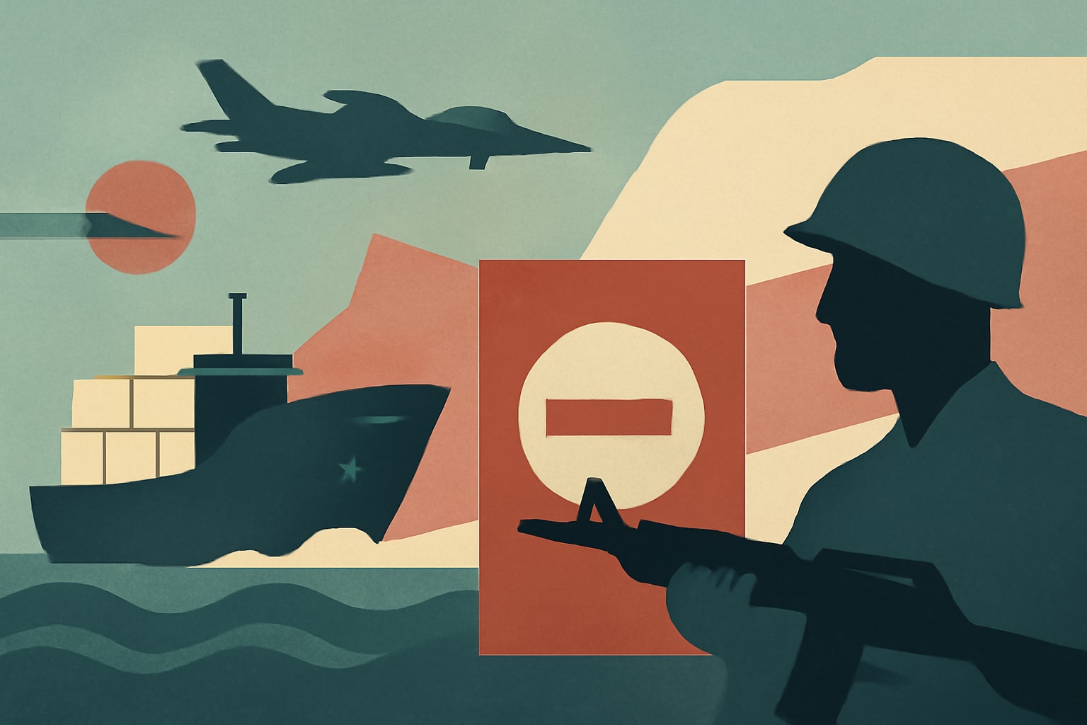 Editorial illustration for: Yemen's Houthi Blockade Could Escalate Conflict and Impact Trade