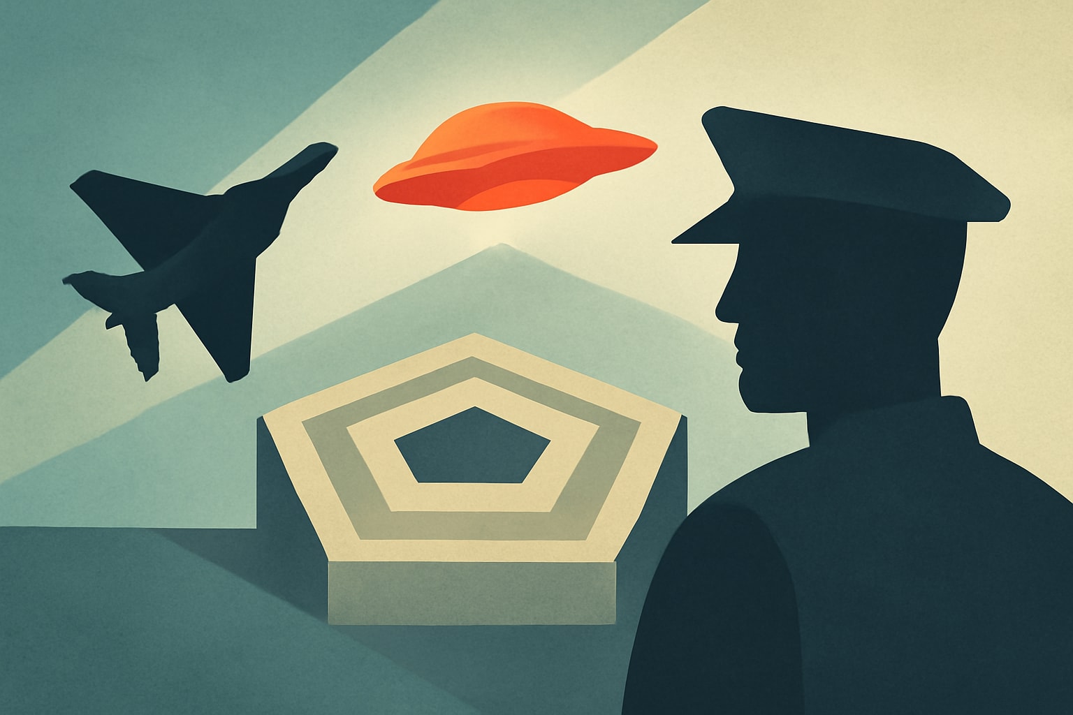 Editorial illustration for: Pentagon Investigates UAP Event Reported by Navy Near Virginia Coast