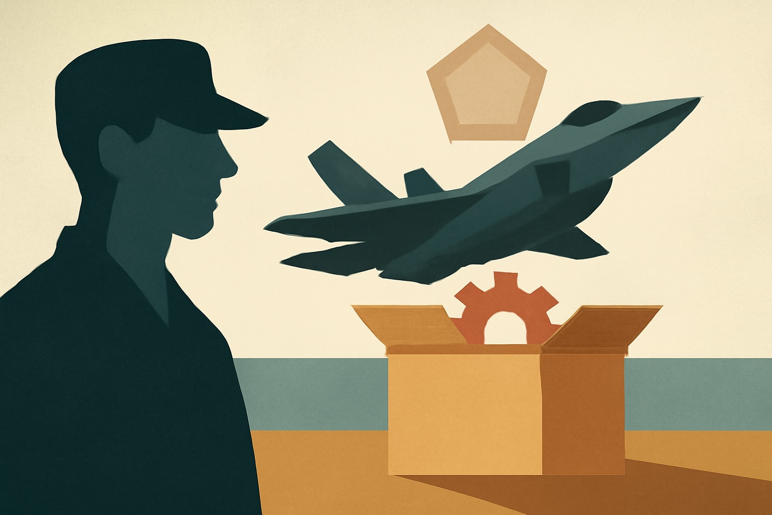 Editorial illustration for: Pentagon Awards Record $1.6 Billion F-35 Spare Parts Contract