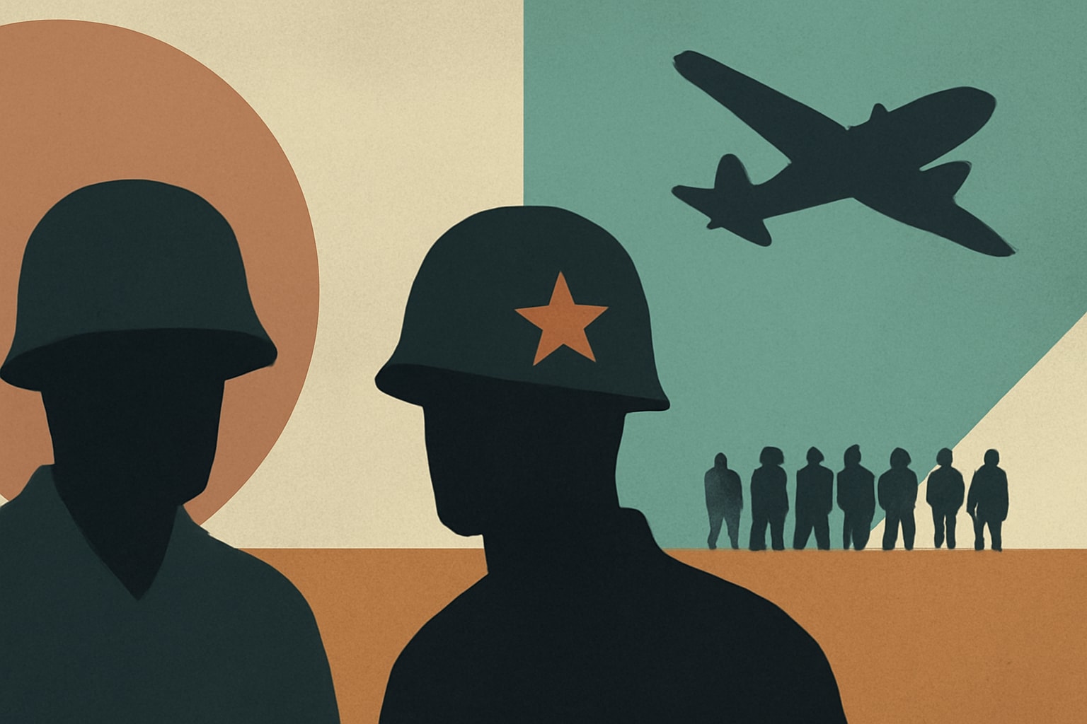Editorial illustration for: 25 Years Later, ‘Band of Brothers’ Continues to Resonate with Veterans