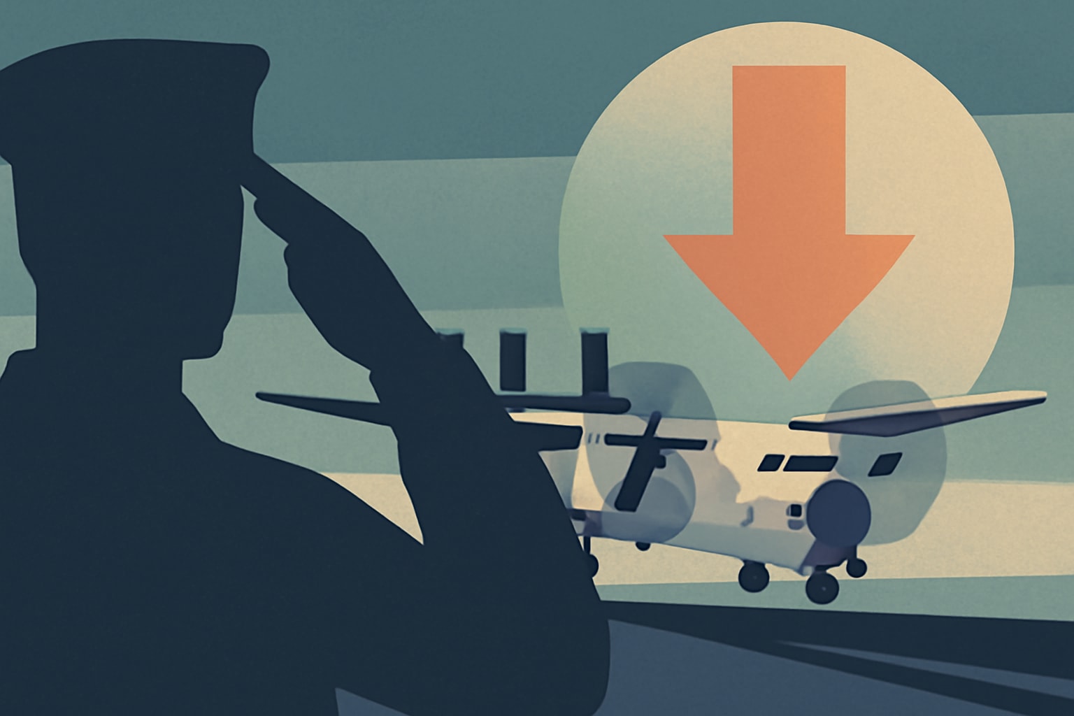 Editorial illustration for: Navy Retires C-2 Greyhound Delivery Plane After Final Carrier Landing