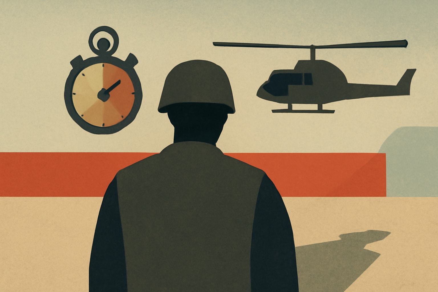 Editorial illustration for: Reinstatement Delays for Troops Who Refused COVID Vaccine Persist