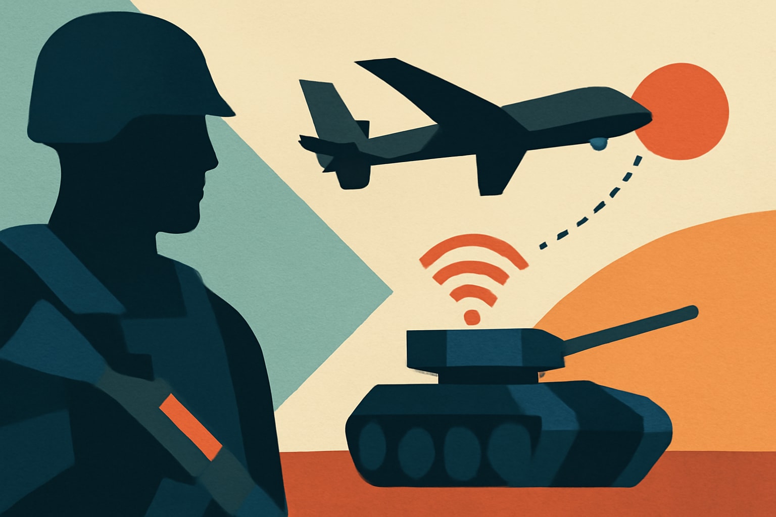 Editorial illustration for: Adaptive Weapons and Trusted Autonomy Reshape Future Military Operations
